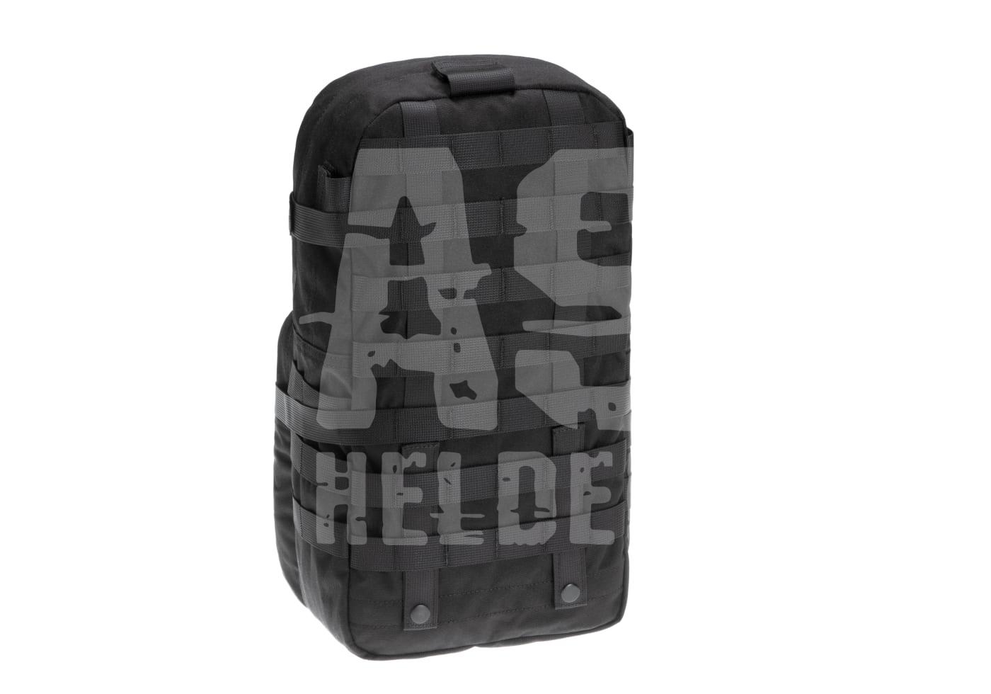 Cargo Pack Schwarzer taktischer Rucksack mit Molle-System, ideal für Airsoft-Ausrüstung.