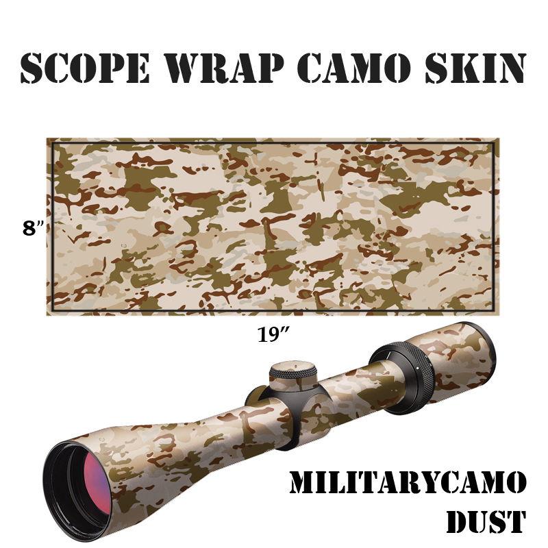 Camo-Skins für Zielfernrohre, Militarycamo Dust, 19"x8" Tarnmuster, Airsoft-Zubehör.