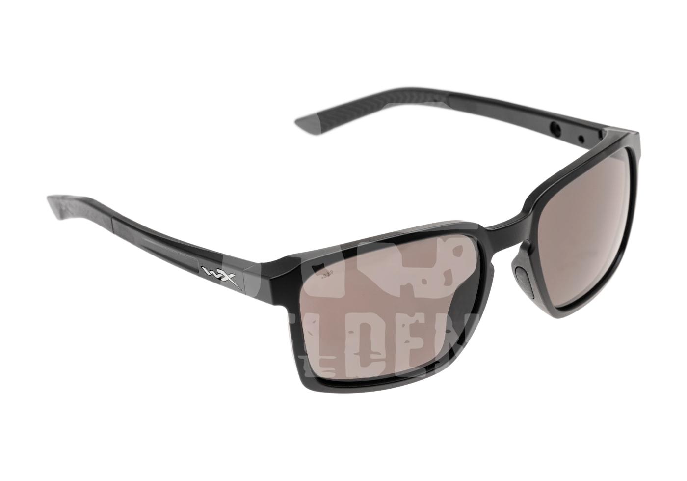 Schwarze Schutzbrille mit leicht getönten Gläsern, geeignet für Airsoft und taktische Aktivitäten.