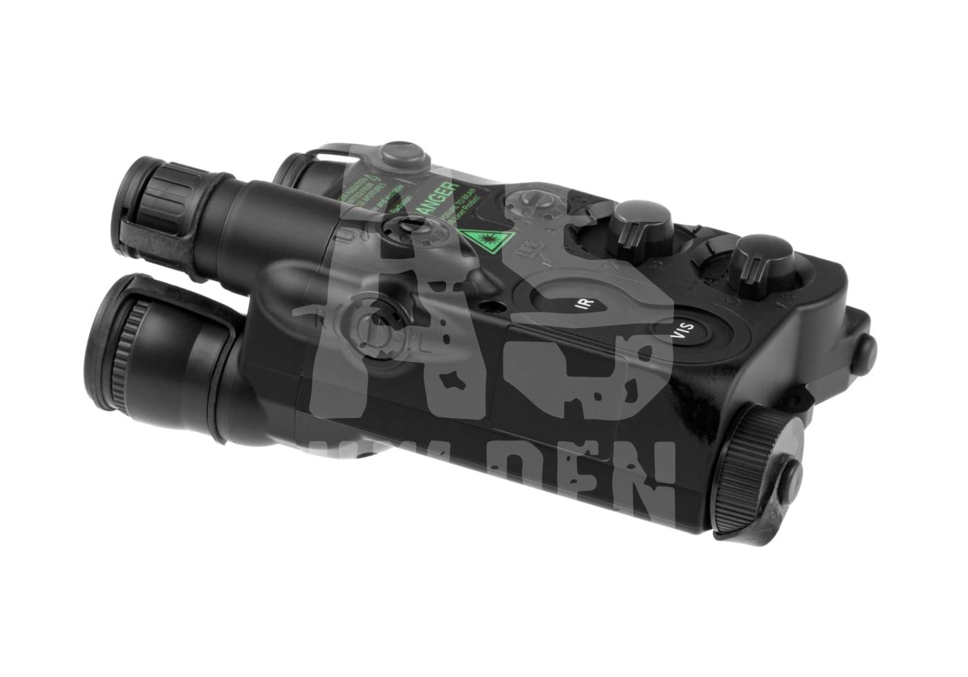 Taktisches IR-Laser- und Beleuchtungsmodul für Airsoft, mit mehreren Einstellknöpfen und Zubehörbefestigung.