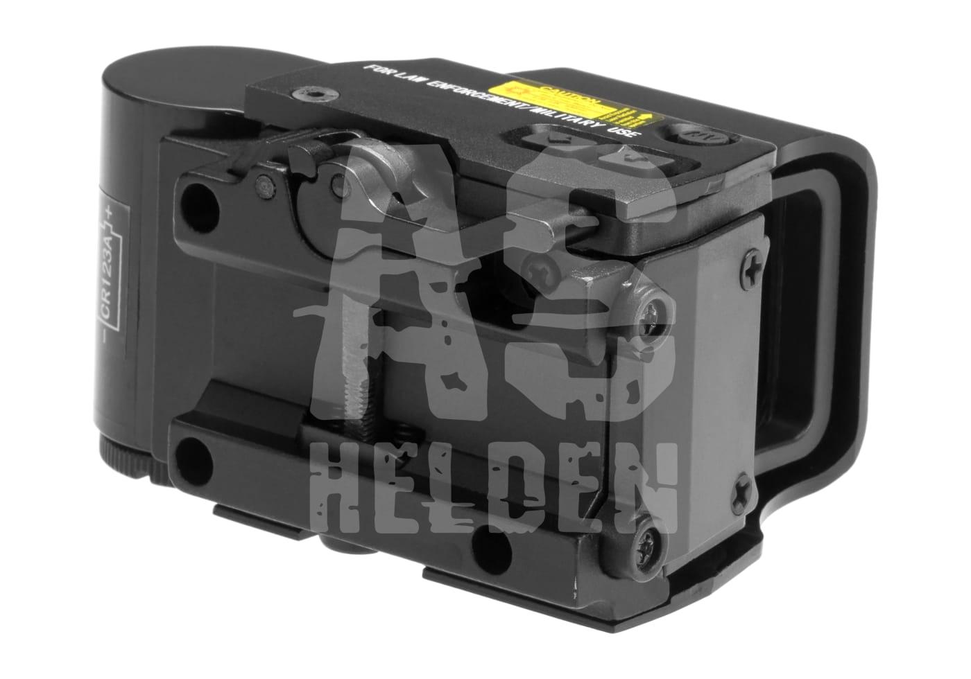 XPS 2-0 Red Dot Taktisches Laserzielgerät für Airsoft-Waffen, seitliche Ansicht.