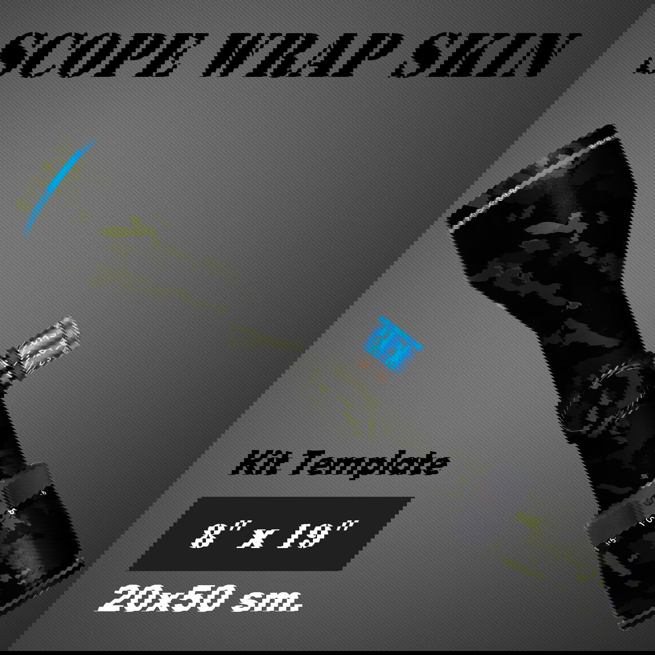 GunsWrap Scope Skins Tarnmuster-Scope-Wrap-Skin für Zielfernrohre, 20x50 cm. Verleiht Airsoft-Ausrüstung einen taktischen Look.