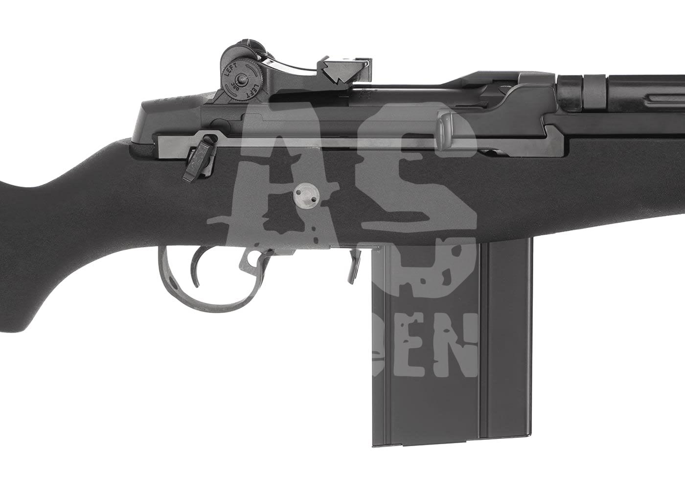 G&G GR14 E.T.U. S-AEG - ab 18 Jahren Seitenansicht eines Airsoft-Gewehrs mit schwarzem Schaft und sichtbarem Magazin.