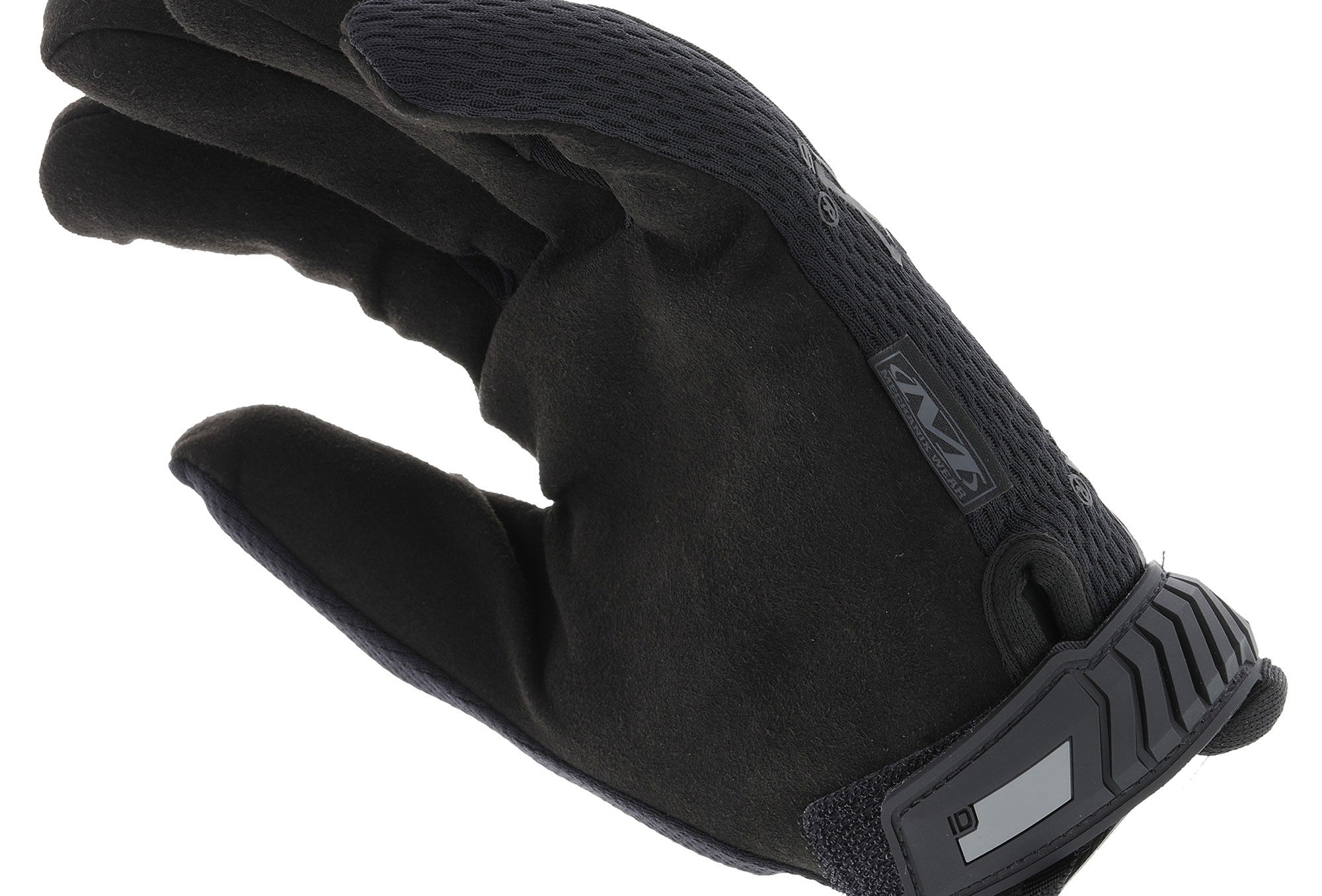 Mechanix Handschuhe Original Covert schwarz Schwarzer taktischer Handschuh mit gepolstertem Knöchelschutz und verstellbarem Handgelenkverschluss.