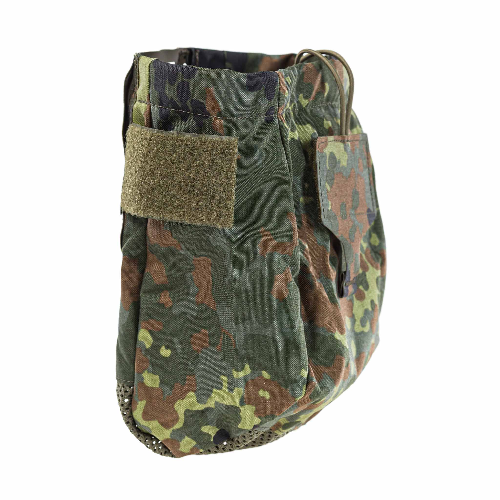 Tarnmuster-Dump Pouch mit Klettverschluss, ideal für Airsoft-Ausrüstung.