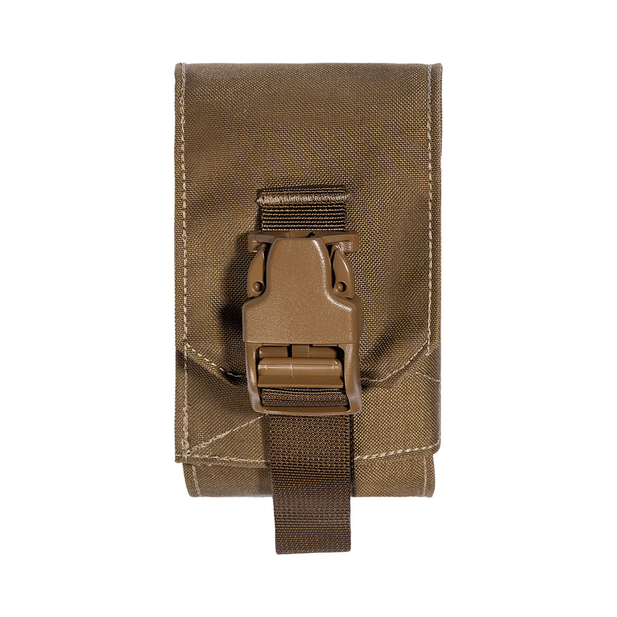 Olivegrüne Airsoft-Tasche mit Schnallenverschluss. Ideal für taktisches Zubehör.