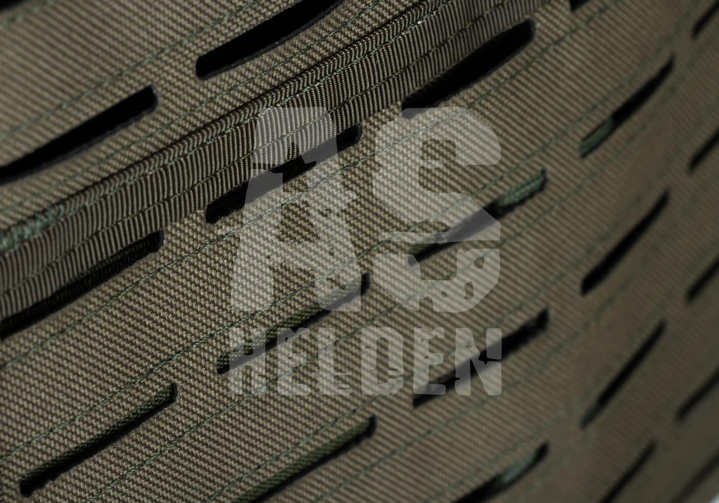 Taktische Weste mit Laser-Cut-MOLLE-Schlitzen für Airsoft, olivgrün.