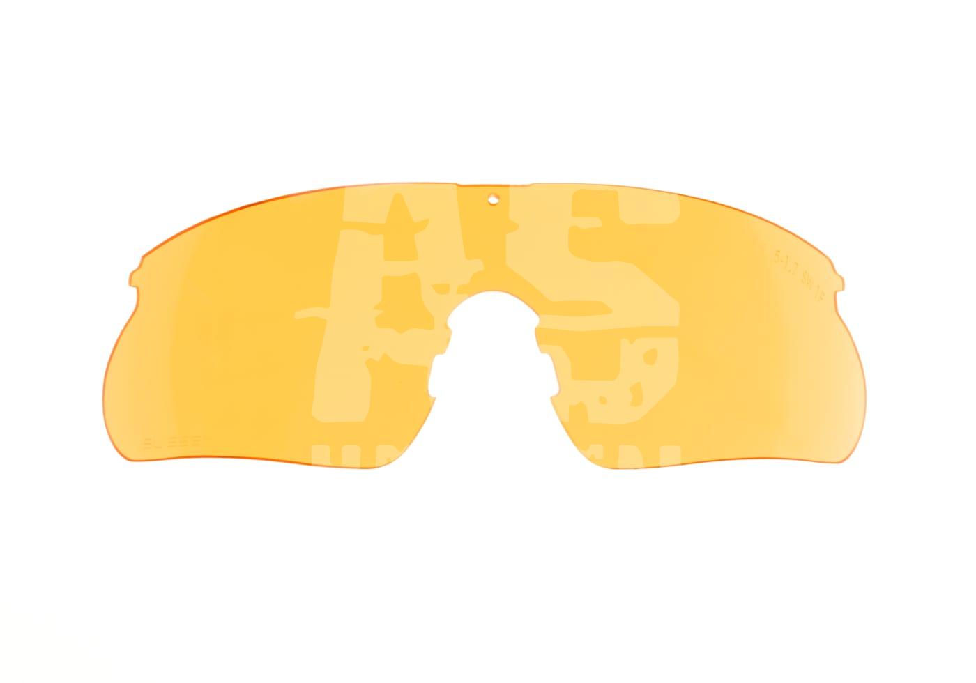 Gelbes Ersatzvisier für Airsoft-Schutzbrille, klare Sicht, robuste Verarbeitung.