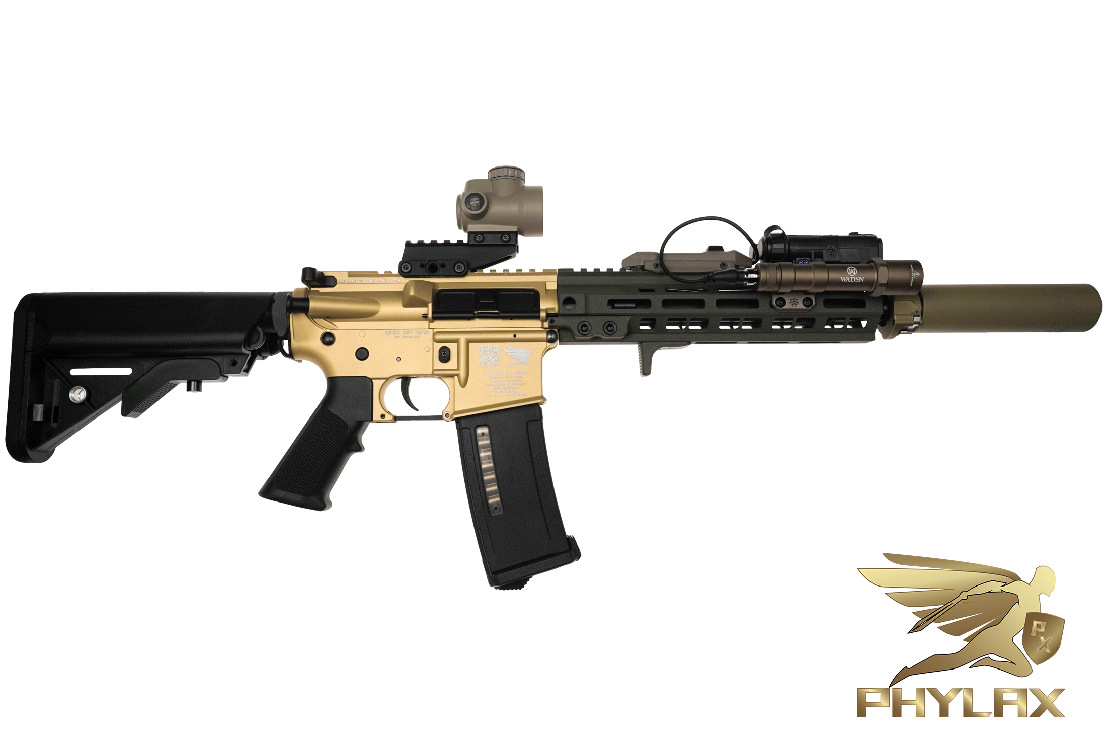 One of One Phylax PHX Series MK16 with Gate TITAN II Bluetooth, Gold x Coblat Kinetics Green, ab 18 Jahre