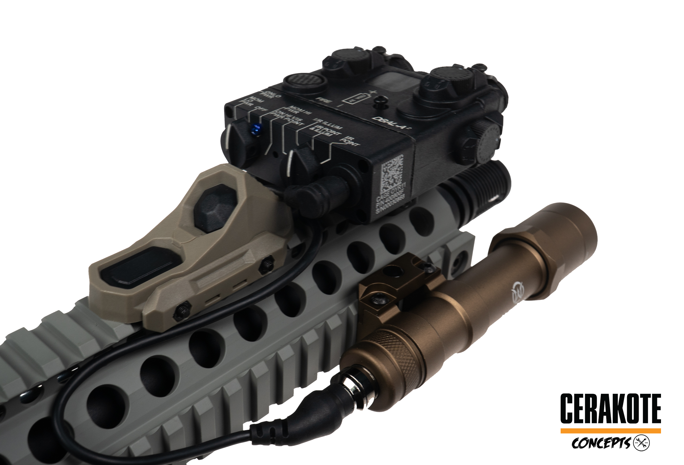 One of One Phylax Advanced HPA MK18 Black, Wolverine Inferno Spartan Edition x Cerakote Bull Shark Grey - ab 18 Jahren