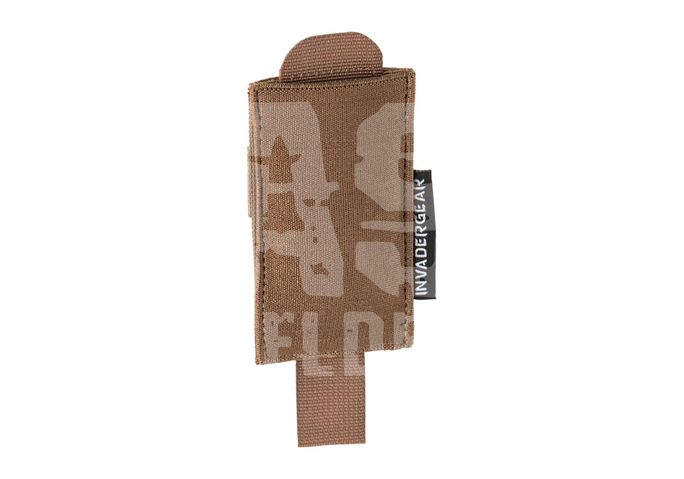 Braunes Magazintasche mit Tarnmuster von Invader Gear für Airsoft.