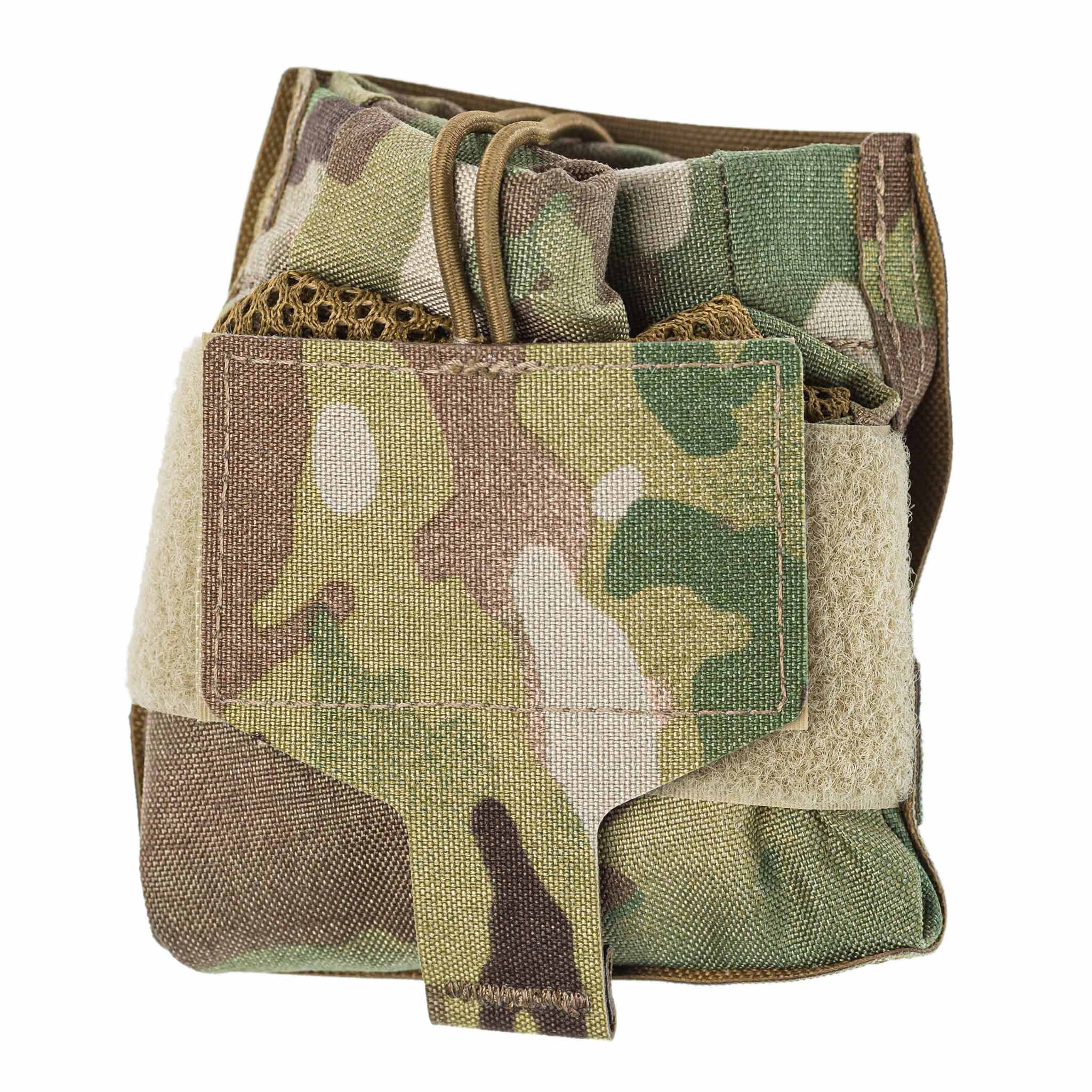 Tarnmuster-Magazintasche mit Klettverschluss, ideal für Airsoft-Zubehör.