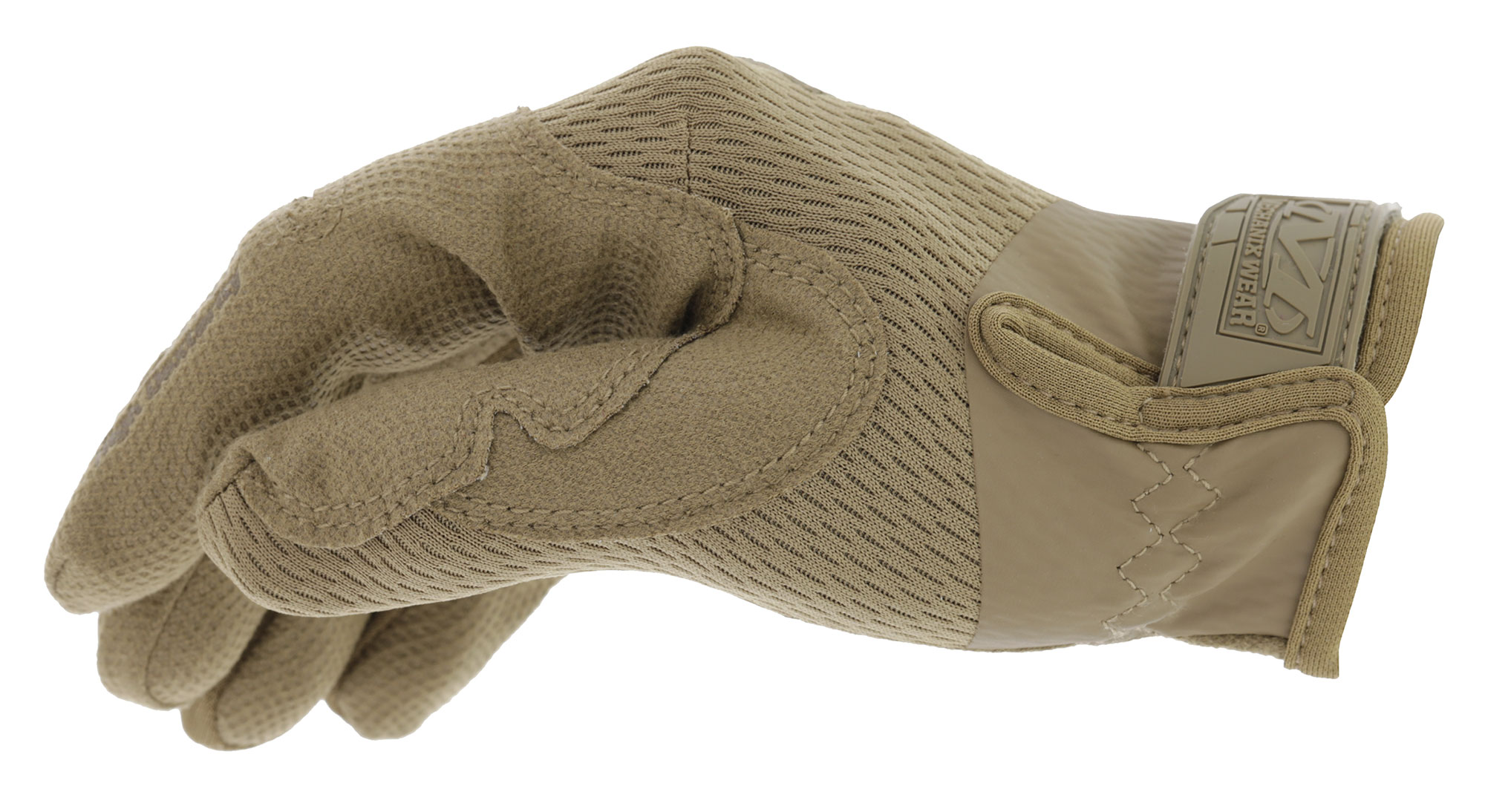 Beige Airsoft-Handschuh mit Klettverschluss, flexibles Material, idealer Schutz für taktische Einsätze.