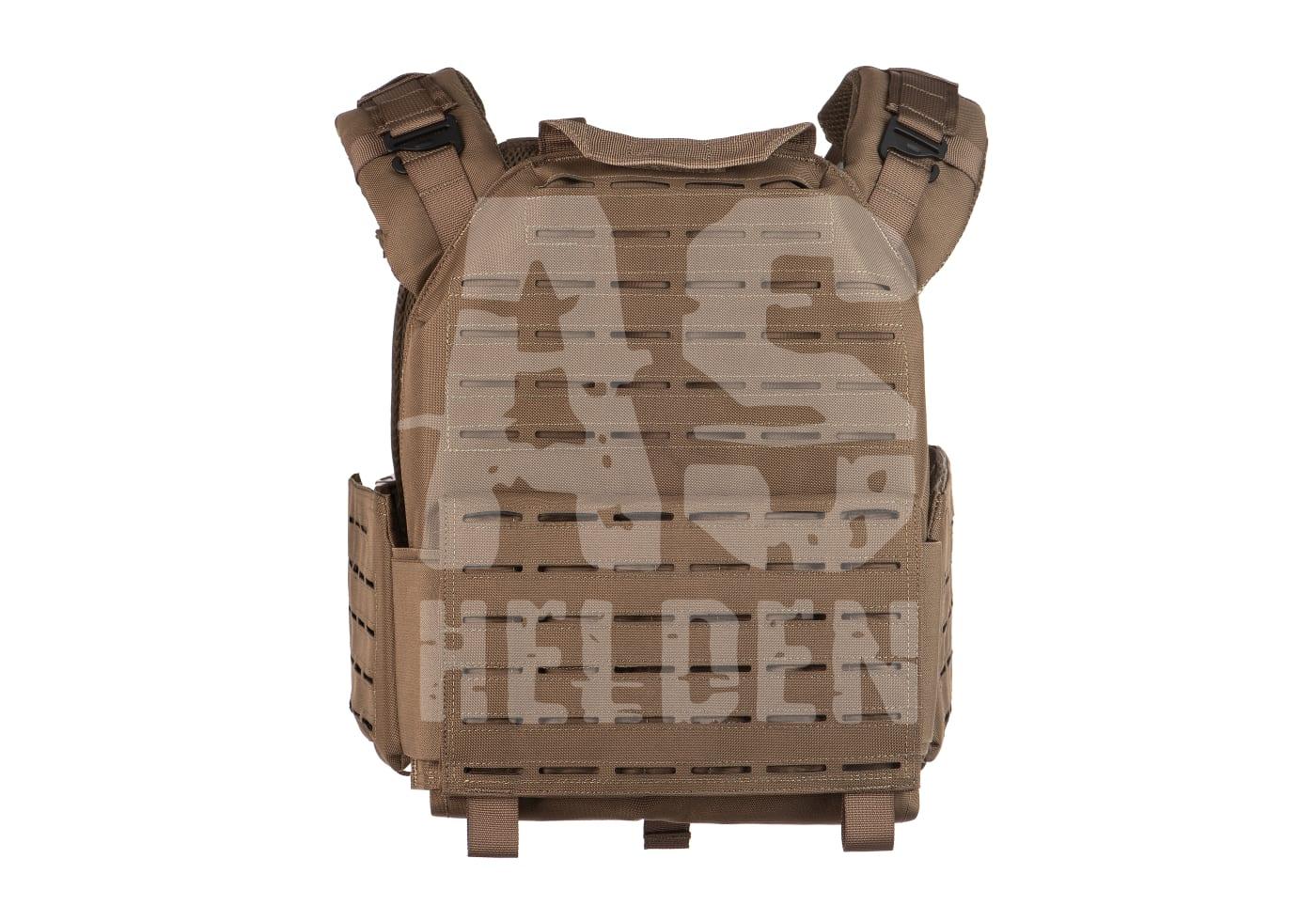 Taktische Weste in Braun mit Molle-System, ideal für Airsoft und Outdoor-Einsätze.