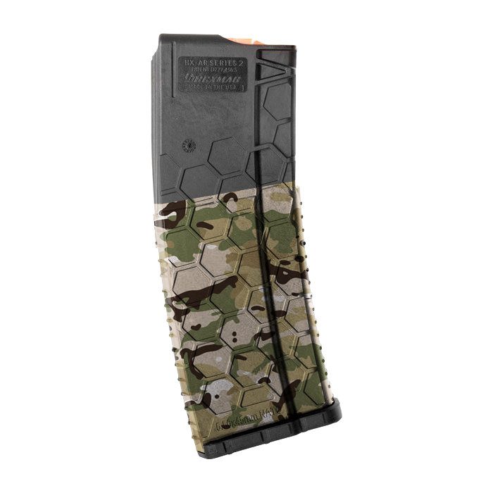 GunsWrap AR15 / M4 Rifle Magazin Skins Airsoft-Magazin mit Tarnmuster und hexagonalem Design. Ideal für realistische Nachbildungen.