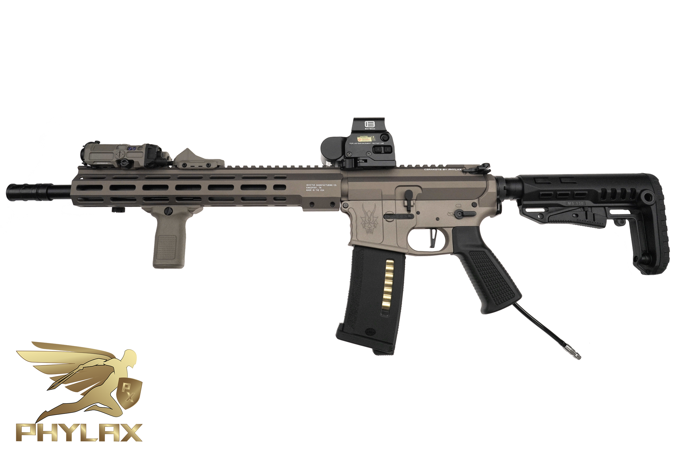 One of One Wolverine Airsoft MTW Tactical, 14" Cerakote Smoke Bronze x Black Gold  - ab 18 Jahren