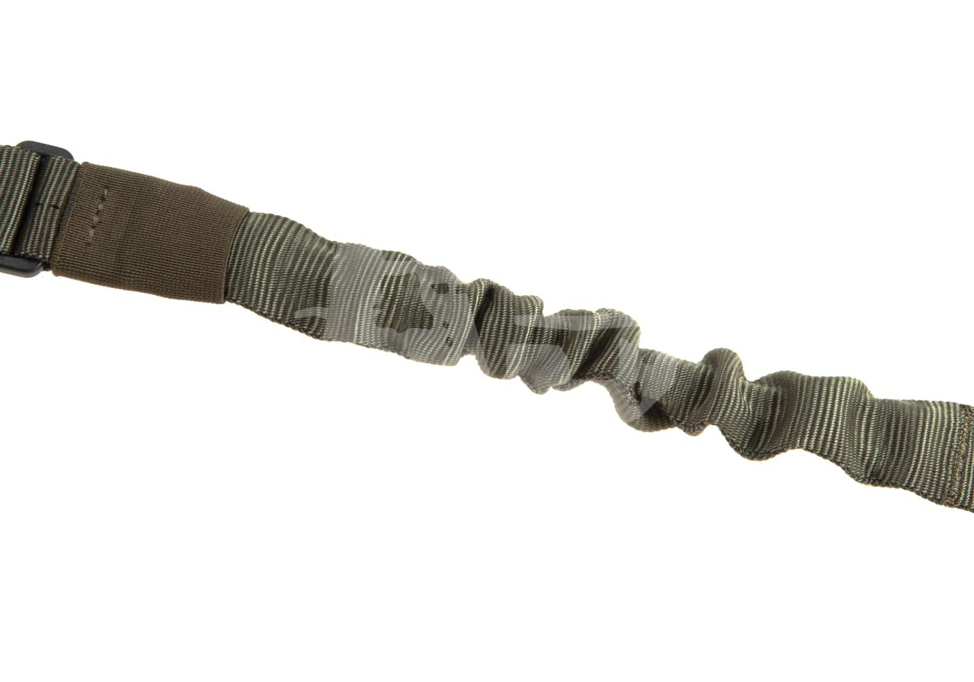 Elastischer, olivgrüner Airsoft-Gewehrriemen für sicheres Tragen.