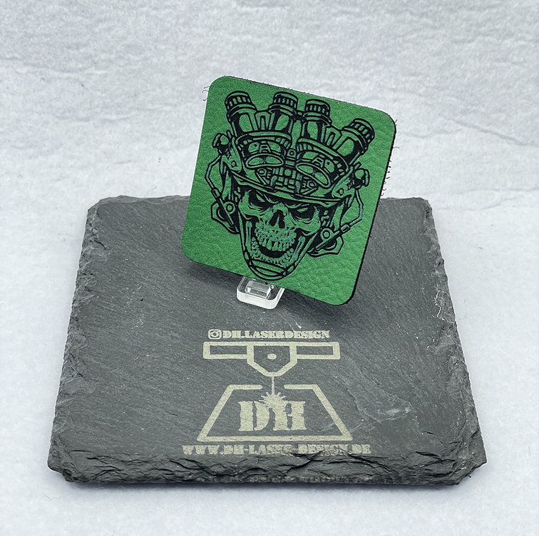 DH Laser Design Skull Operator Nightvision Lasercut Kunstleder Patch