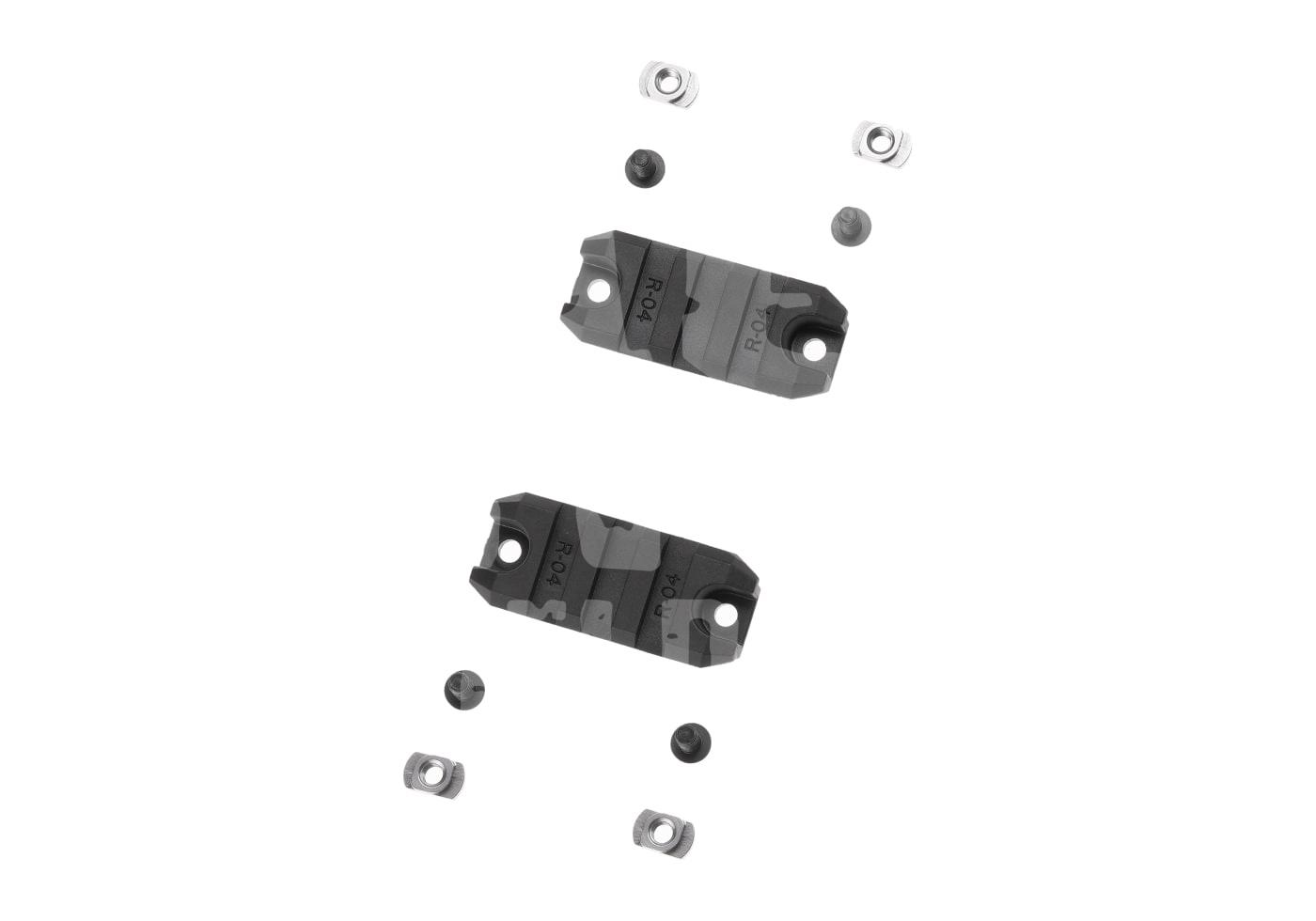 2 Inch M-LOK Plastic Rail 2-Pack Zwei Picatinny-Schienen mit Schrauben und Muttern für Airsoft-Montage.