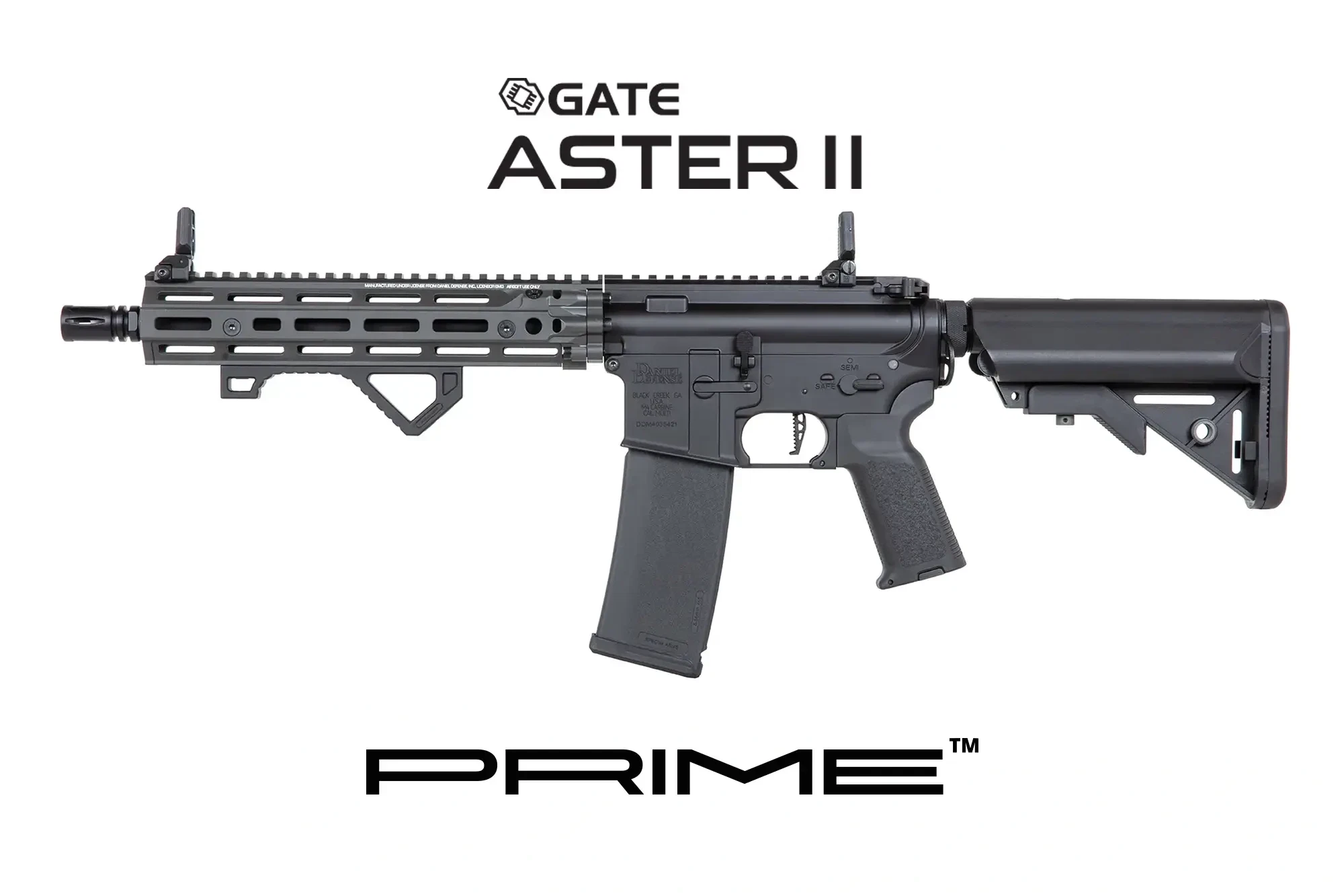 Specna Arms Daniel Defense RIS III SA-P27 Prime mit Gate Aster II Grau S-AEG - ab 18 Jahren