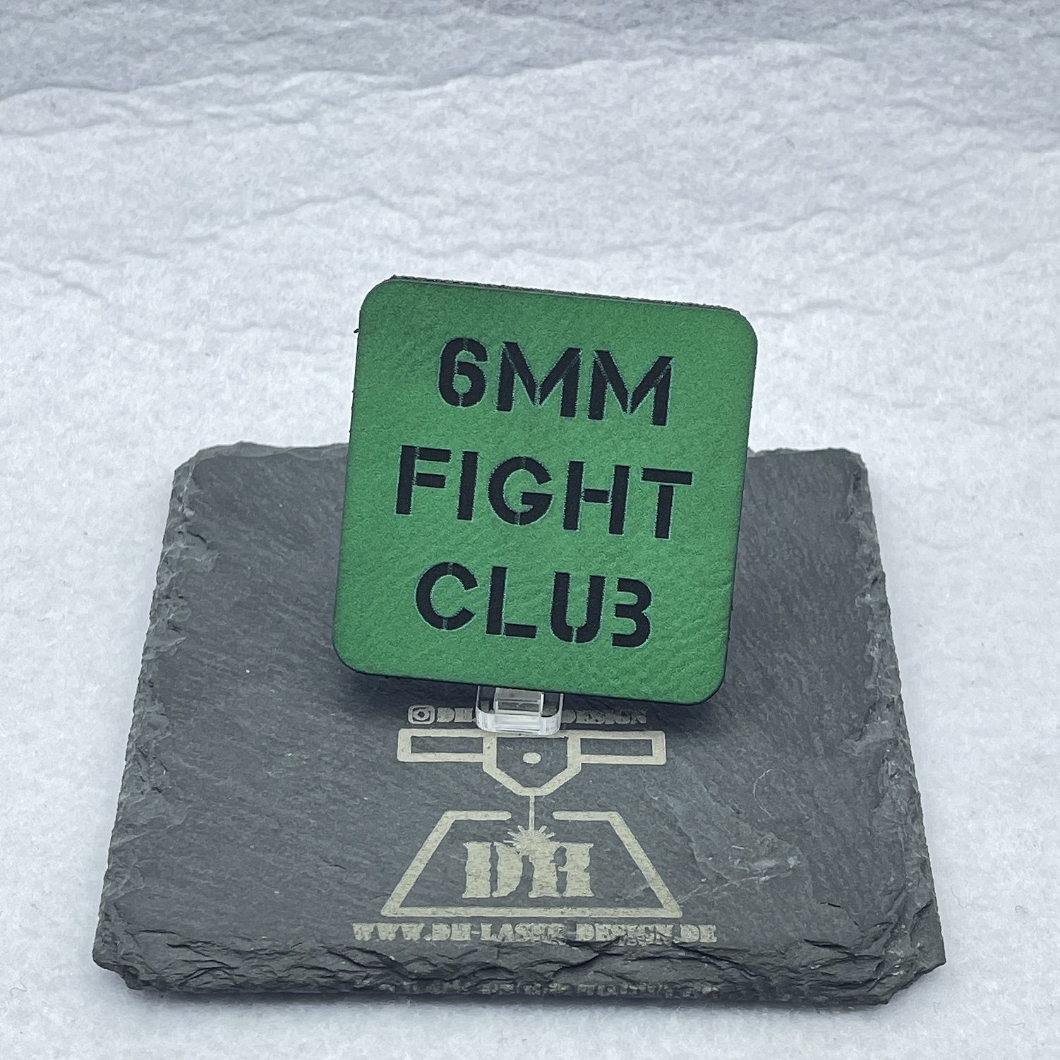 DH Laser Design 6mm Fight Club Lasercut Kunstleder Patch