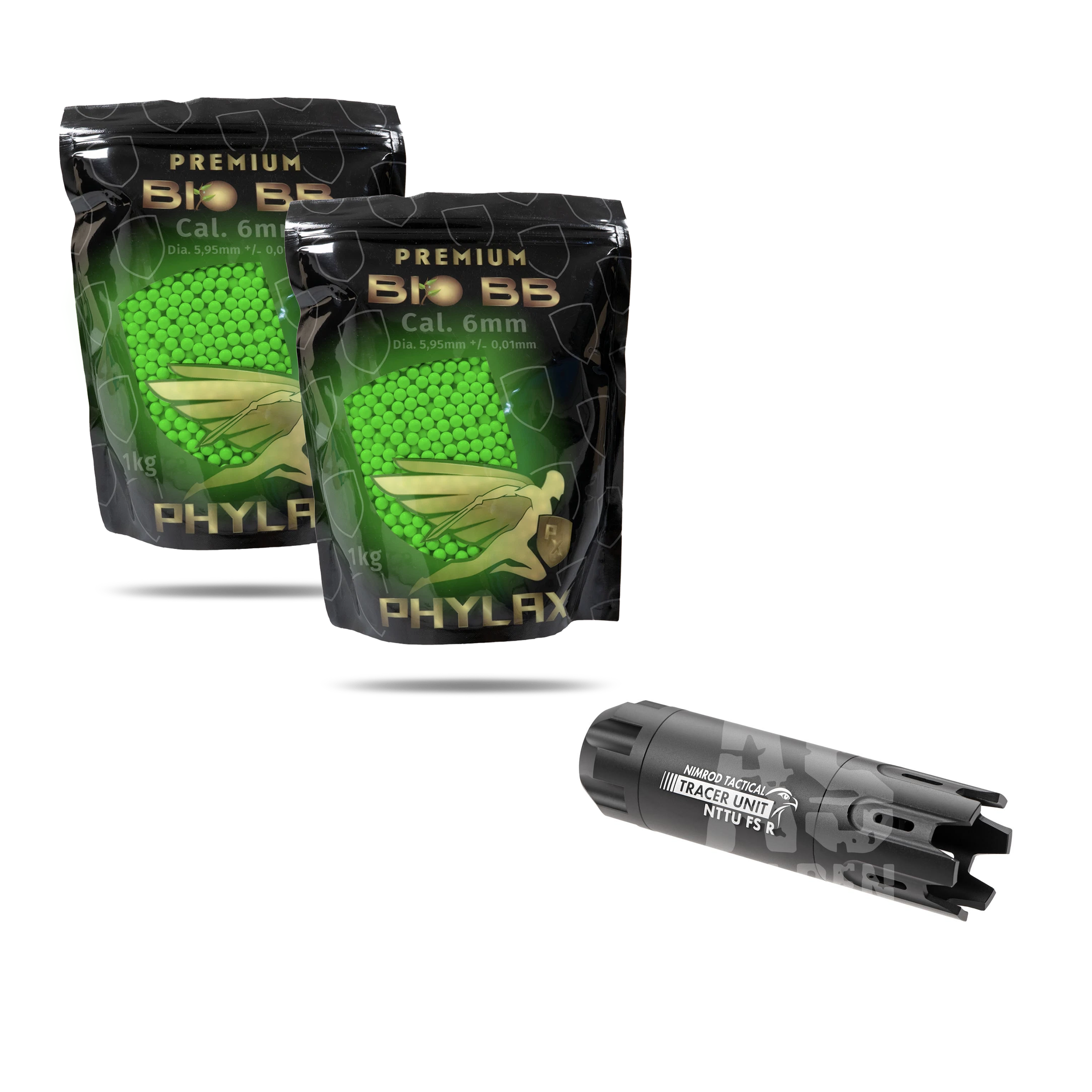 Halloween Special Tracer Unit Set A + 2xPack Phylax 0,25g Bio Tracer BBs (1kg) 4000Rds. Green