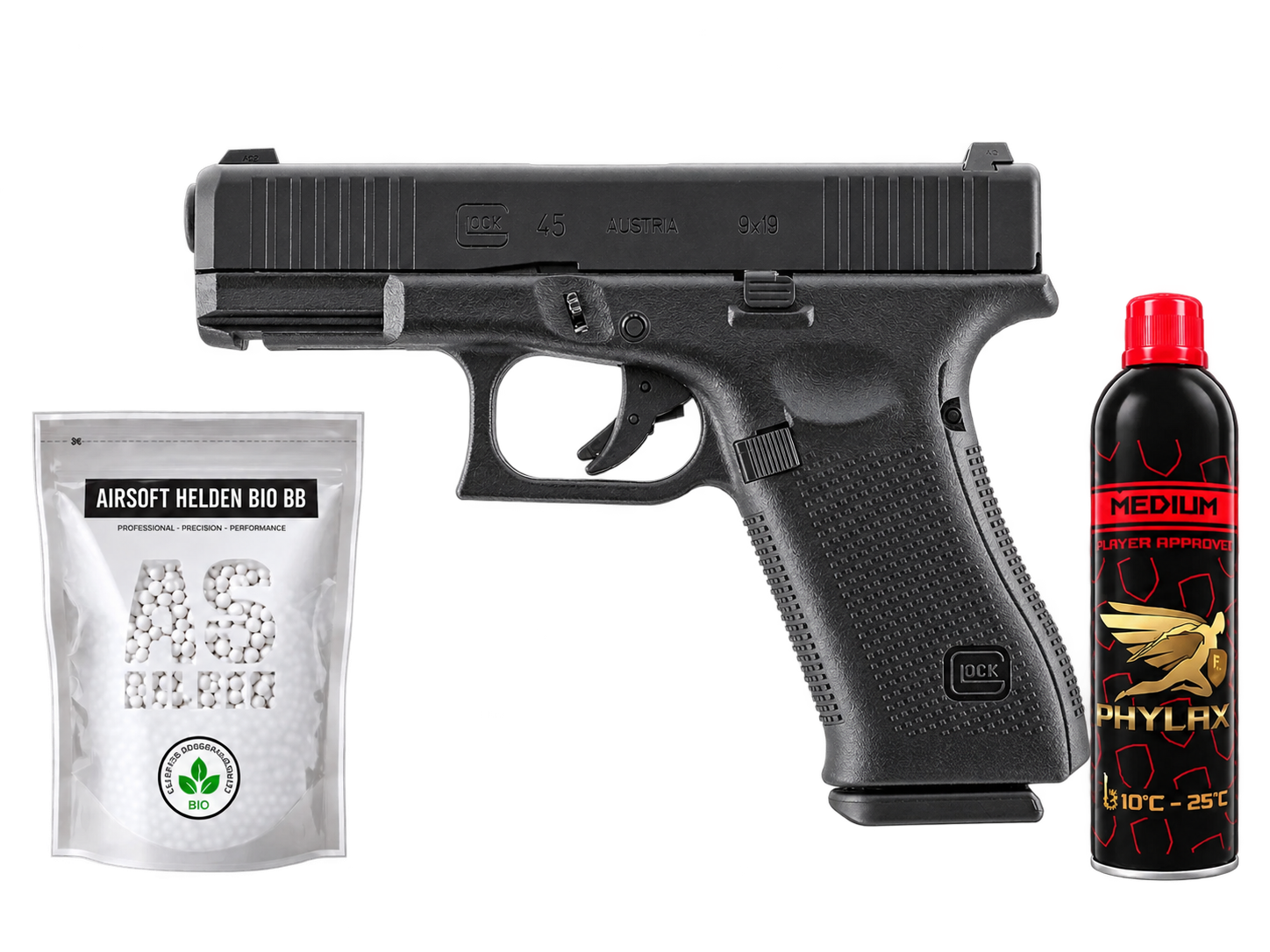 SET GLOCK 45 black 6mm GBB schwarz - ab 18 Jahren