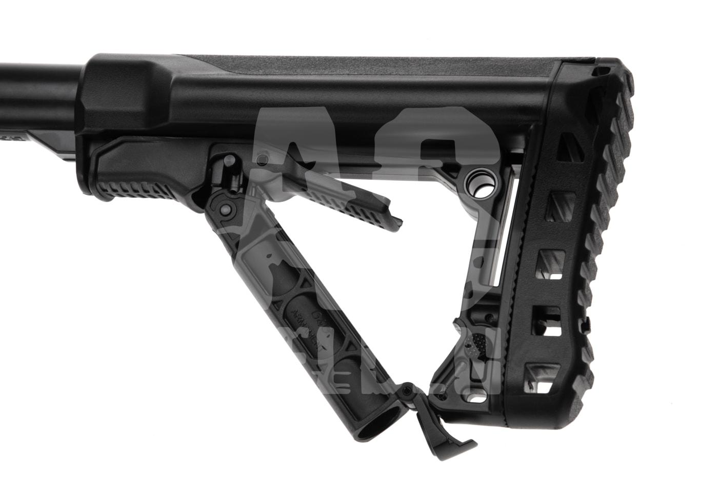 CM16 LMG 0.5J - ab 16 Jahren Schwarze verstellbare Schaftkappe für Airsoft-Gewehre mit taktischem Design.