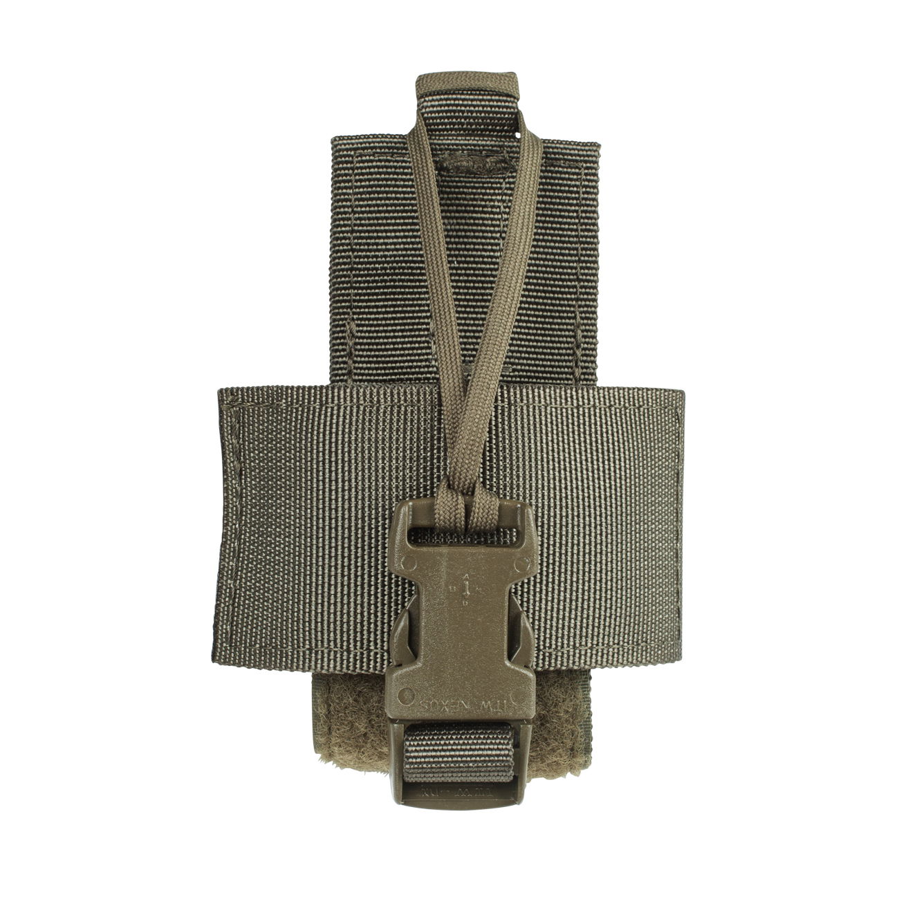 Taktisches Magazintasche, olivgrün, elastisches Band und Kunststoffschnalle für sicheren Halt. Ideal für Airsoft-Ausrüstung.