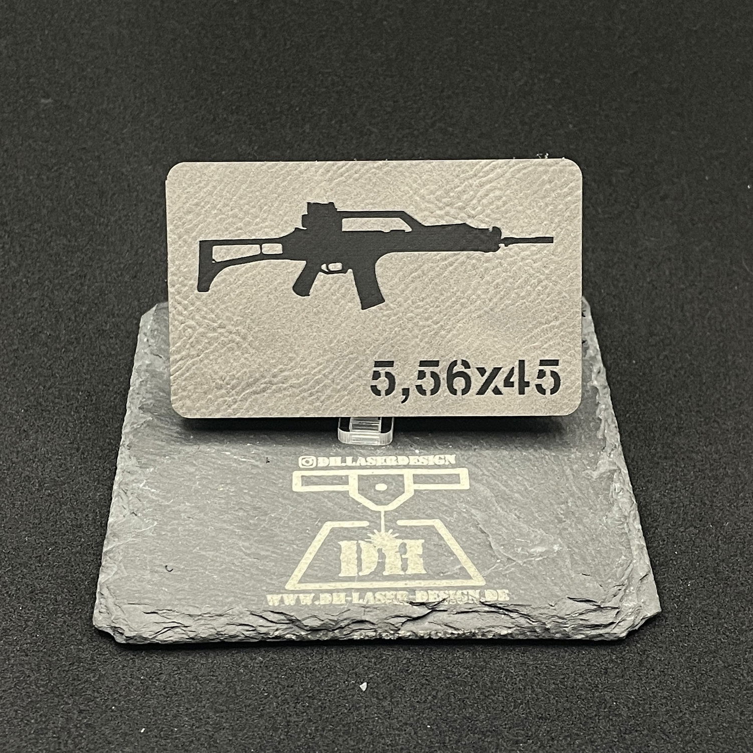 DH Laser Design Silhouetten & Kaliber Lasercut Kunstleder Patch