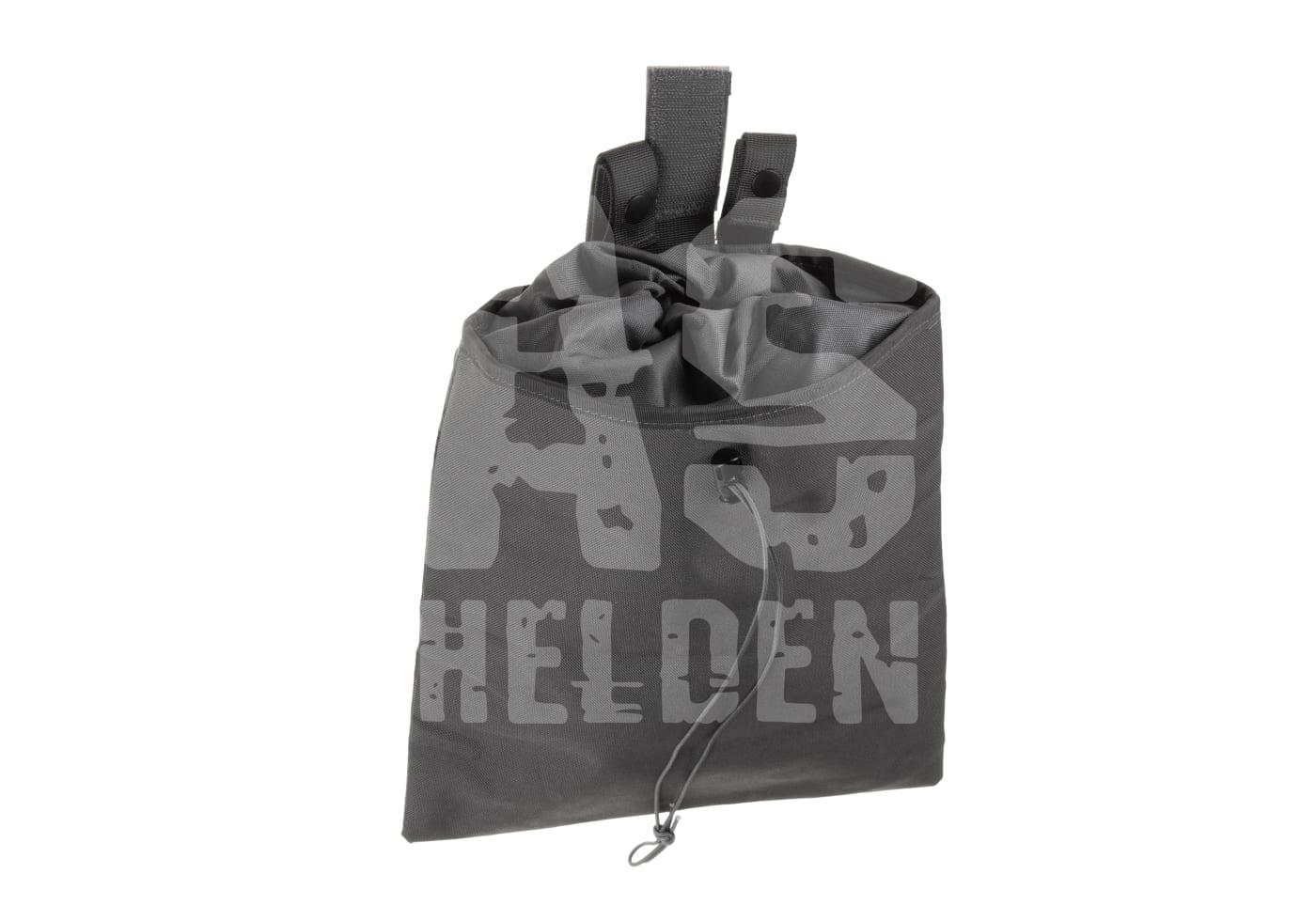 Graue Airsoft-Dump Pouch mit Kordelzug, Aufschrift "HELDEN".