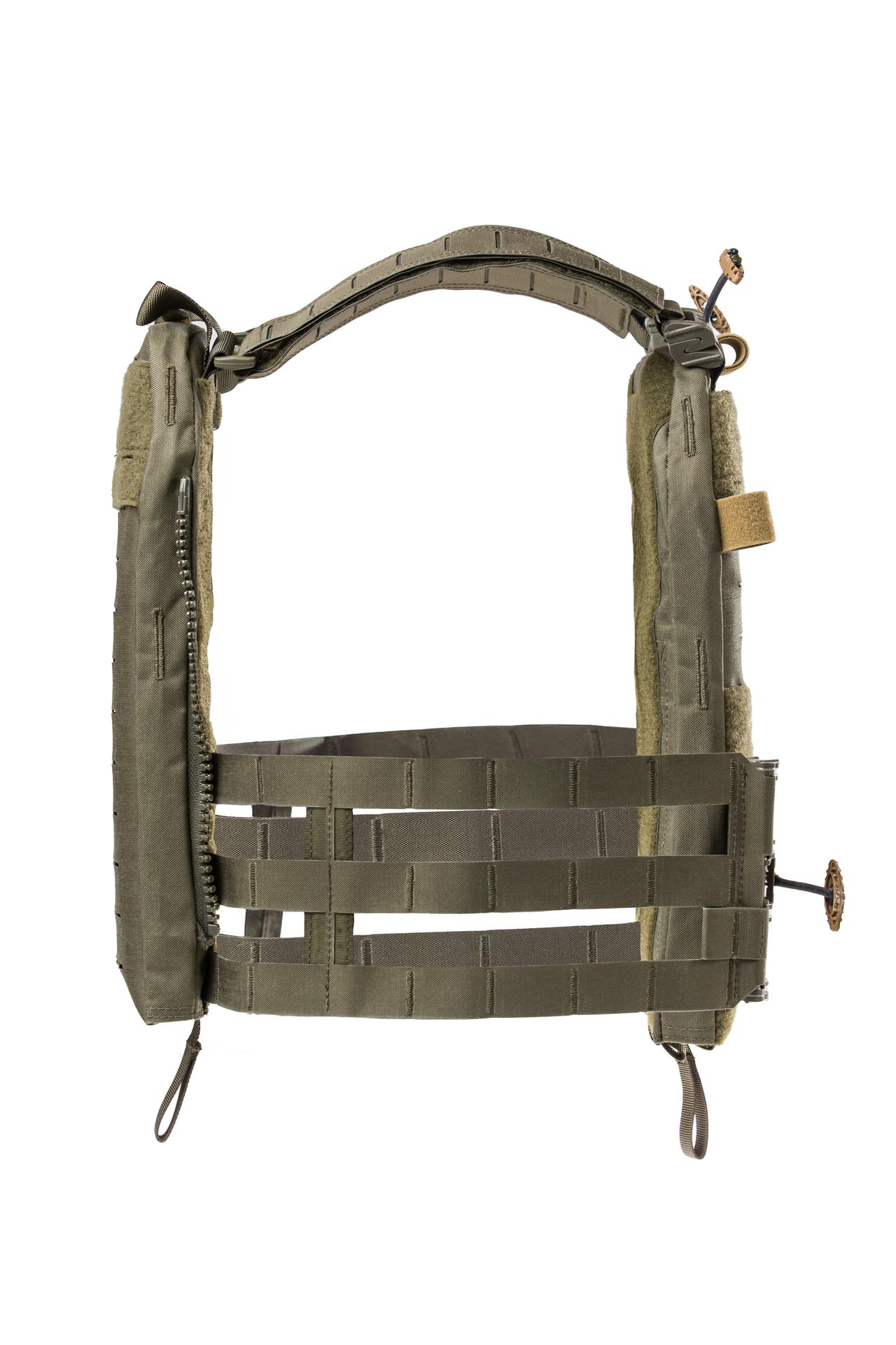 Lindnerhof Plattenträger-Set MX042 Verstellbares, olivgrünes Tragesystem mit Molle-Kompatibilität für taktisches Equipment im Airsoft-Bereich.