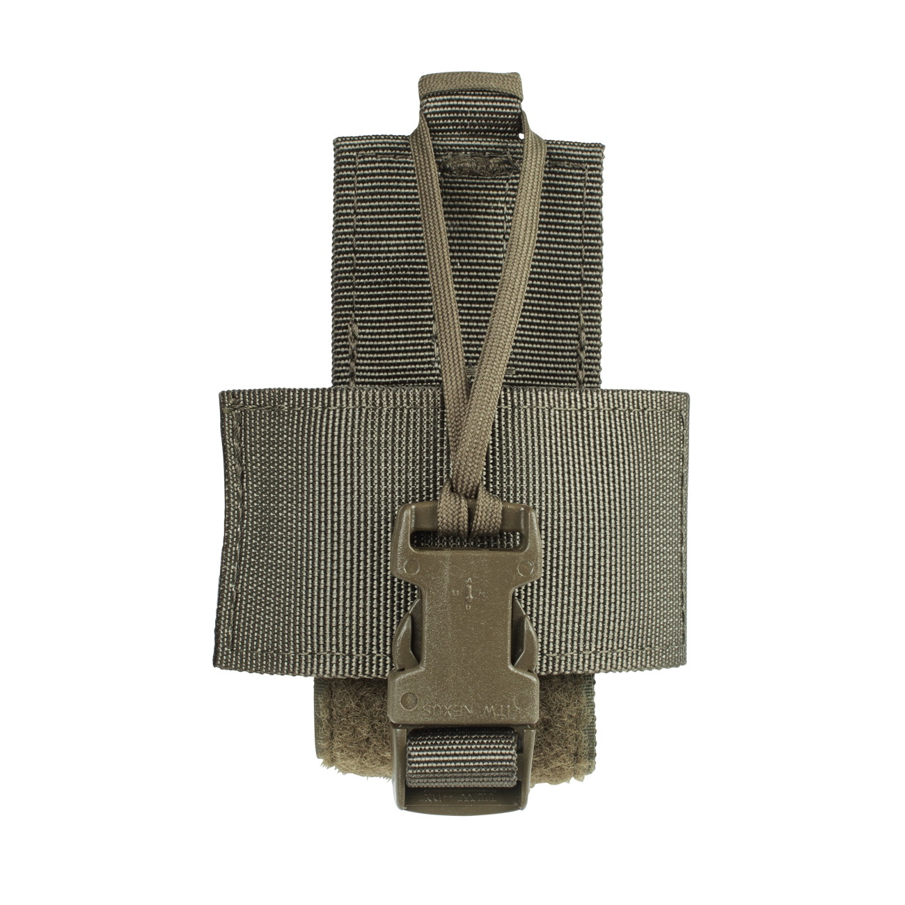 Taktisches Magazintasche, olivgrün, elastisches Band und Kunststoffschnalle für sicheren Halt. Ideal für Airsoft-Ausrüstung.