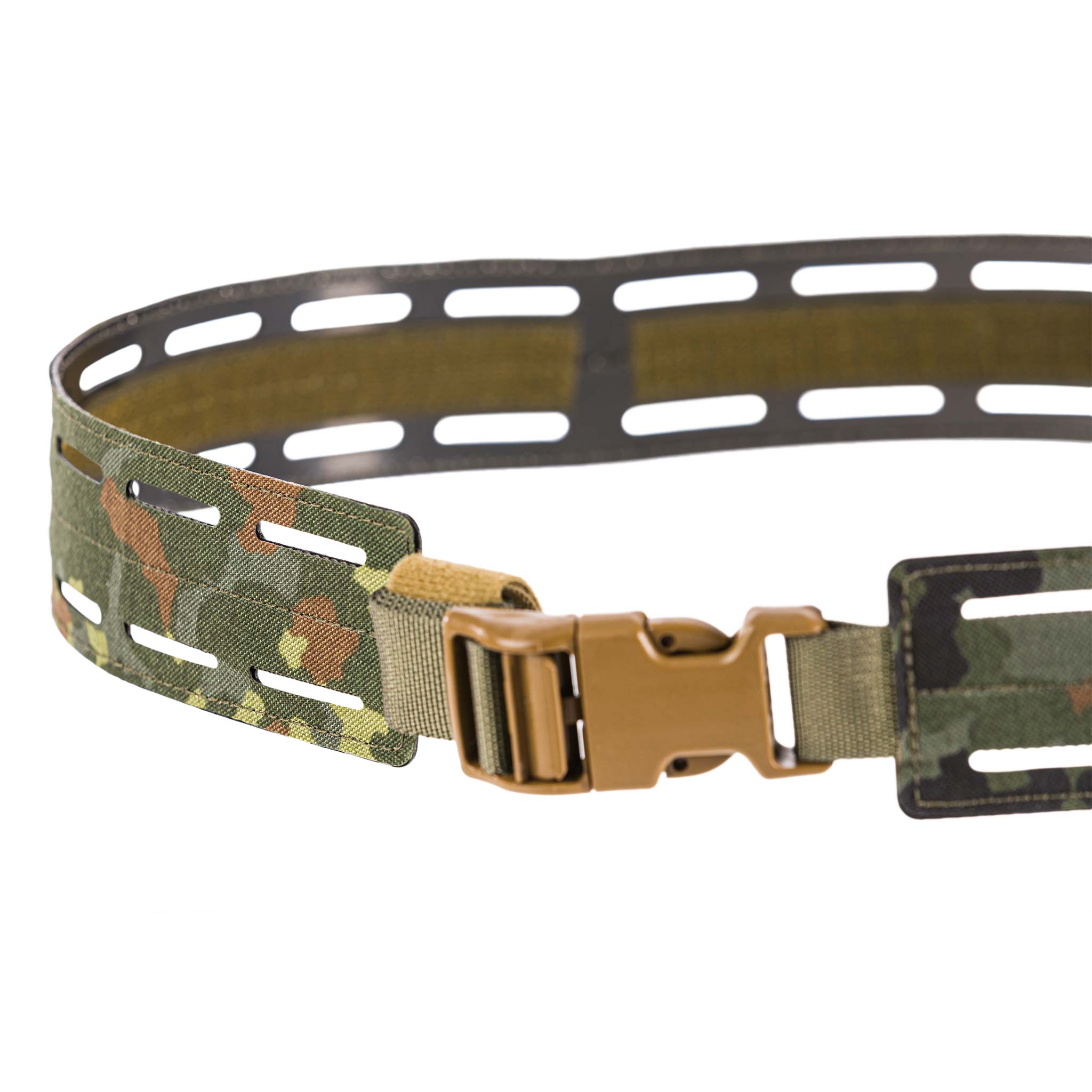 Lindnerhof Gürtel LT561 Taktischer Airsoft-Gürtel mit Schnellverschluss in Tarnfarbe, modular für Zubehörhalterung.