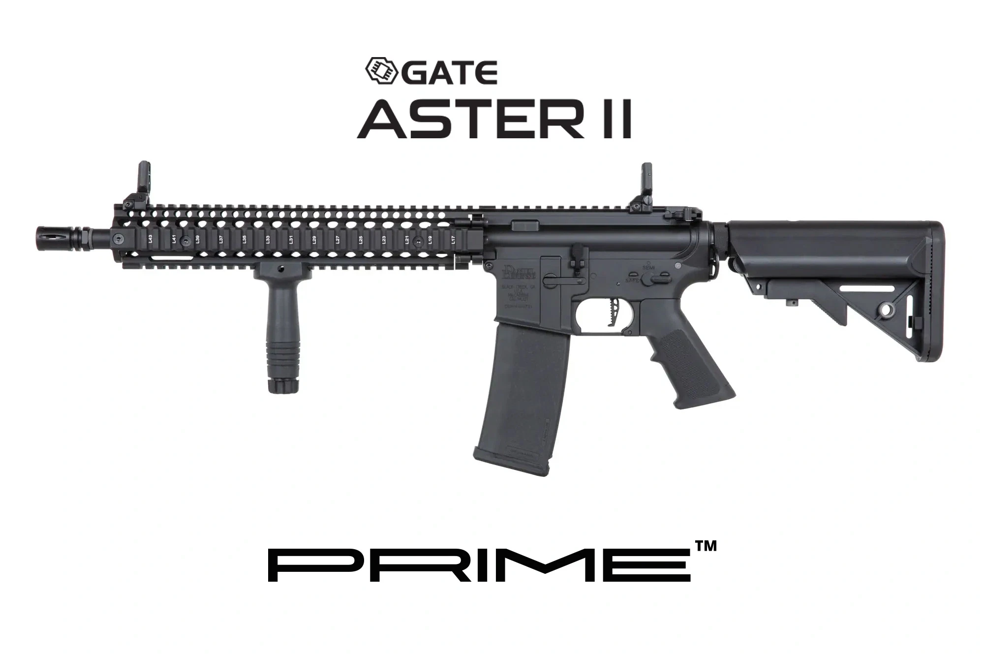 Specna Arms Daniel Defense MK18 "Block II" SA-P26 Prime mit Gate Aster II Schwarz S-AEG - ab 18 Jahren