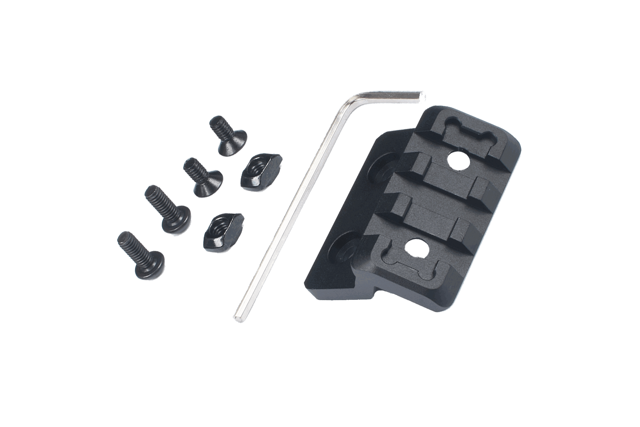 WADSN M-LOK & Keymod Offset Light Optic Picatinny Rail Mount schwarz