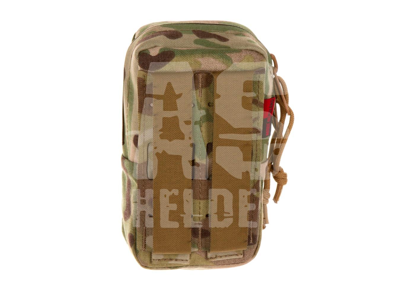 Tarnmuster-Tasche für Airsoft-Zubehör mit Reißverschluss, kompakt und robust.