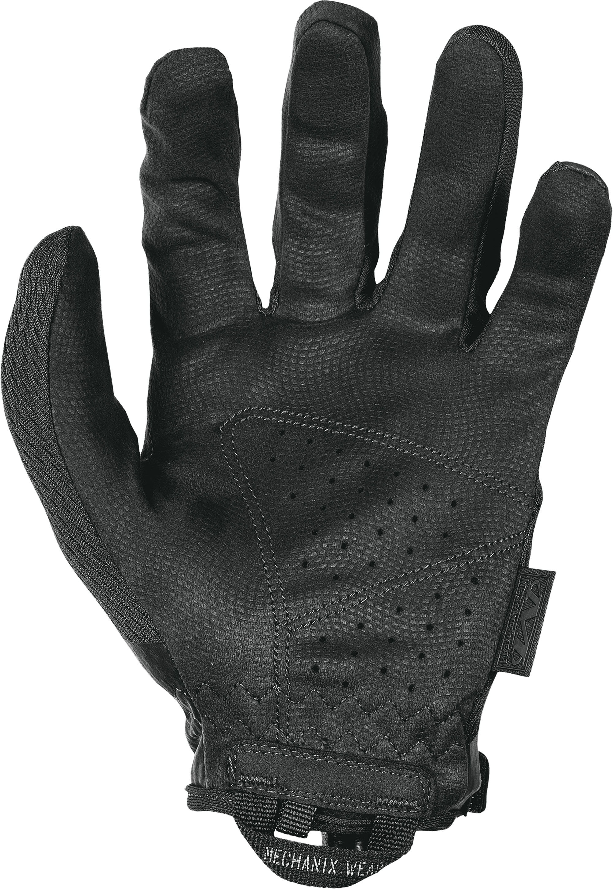 Mechanix Handschuhe Specialty 0.5mm Covert Schwarzer taktischer Handschuh mit verstärkter Handfläche und perforiertem Design, ideal für Airsoft.