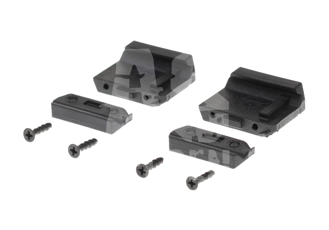 Omnivore Rail Attachment Device Montagemodule für Airsoft-Waffen aus Kunststoff inklusive Schrauben, schwarz.