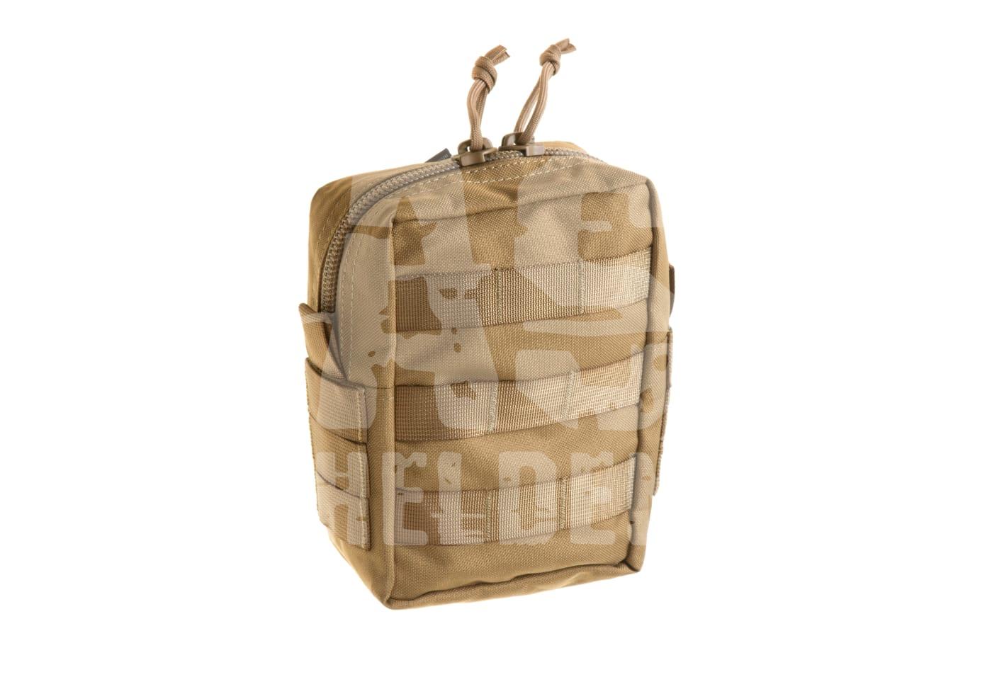 Tarnmuster-Tasche, MOLLE-kompatibel in Sandfarben, ideal für Airsoft-Zubehör.