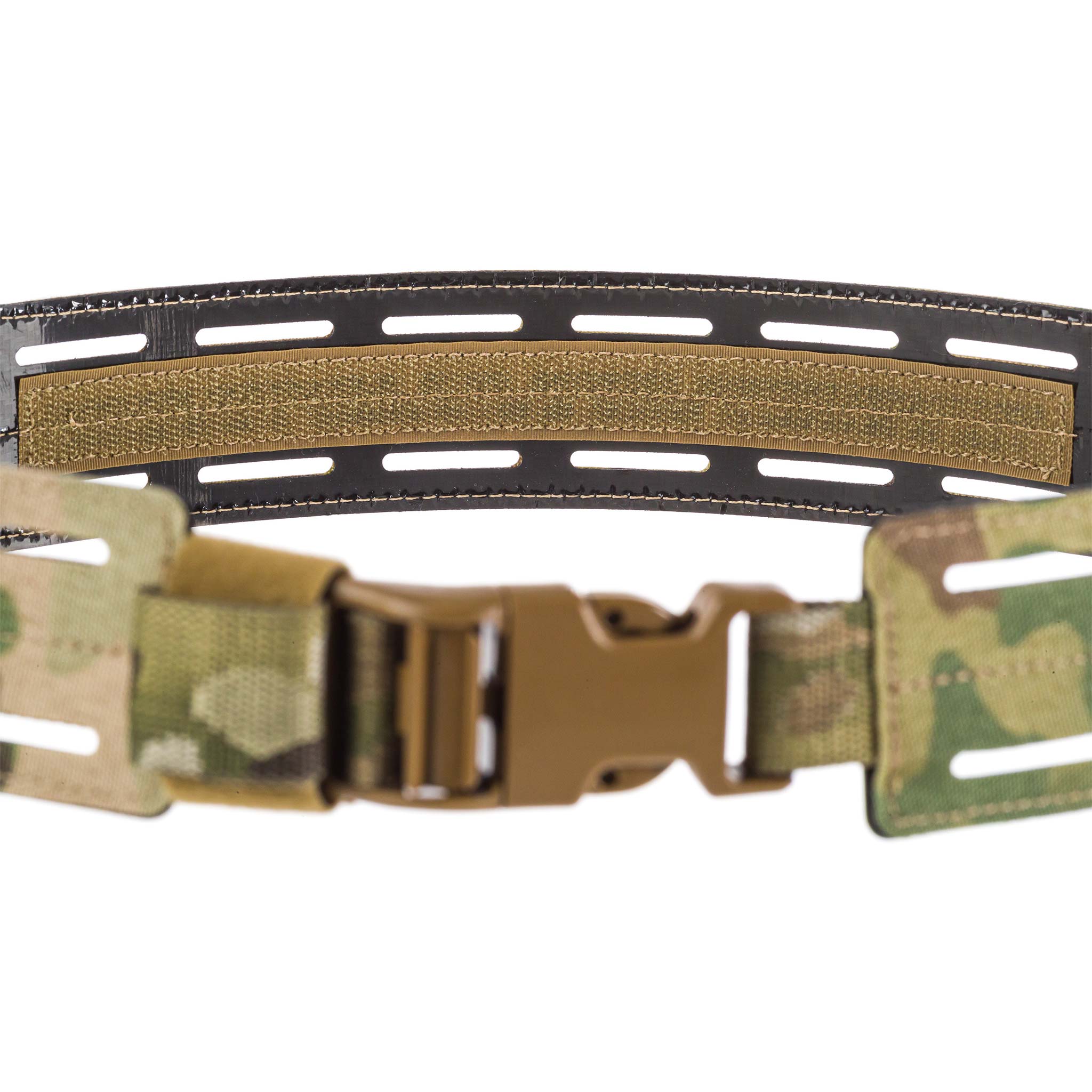 Lindnerhof Gürtel LT561 Taktischer Gürtel in Multicam mit Steckverschluss und MOLLE-kompatiblen Schlaufen für Airsoft-Zubehör.