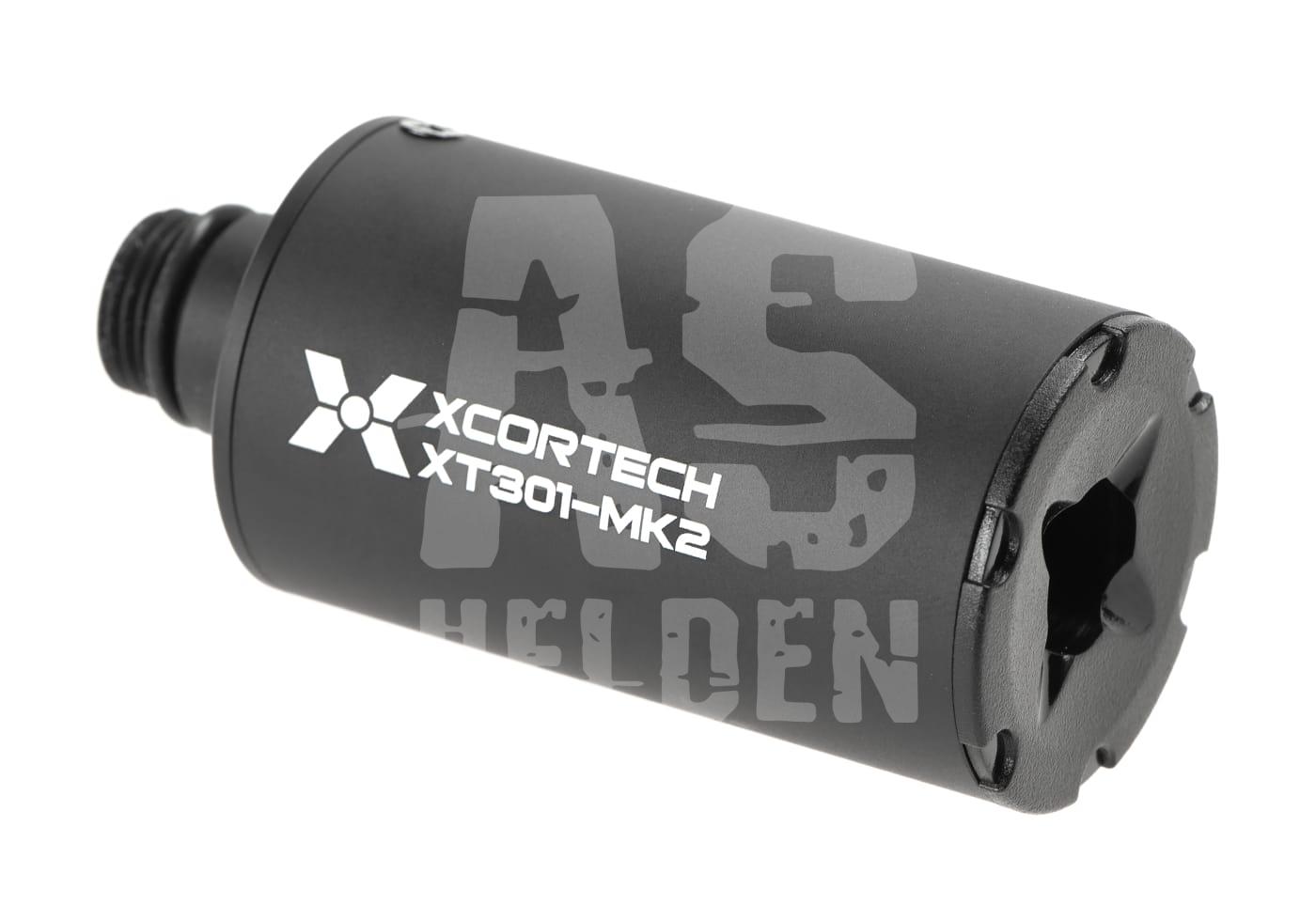 Xcortech XT301-MK2 Airsoft Tracer-Einheit, kompakt und schwarz, für Nachteinsätze.