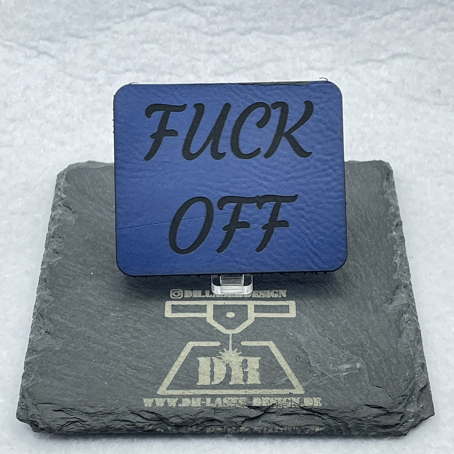 DH Laser Design Fuck Off Lasercut Kunstleder Patch
