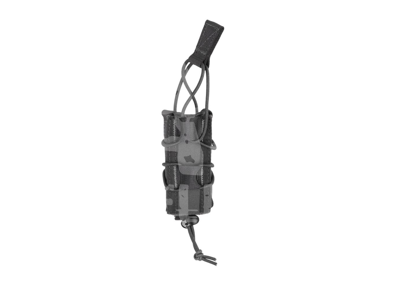 Taktische Magazintasche in Multicam, schlankes Design, mit elastischen Bändern für sichere Befestigung.