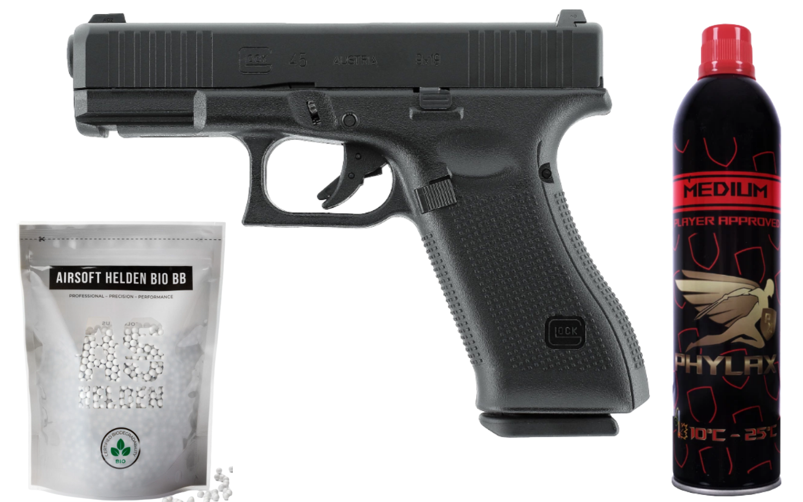 SET GLOCK 45 black 6mm GBB schwarz - ab 18 Jahren