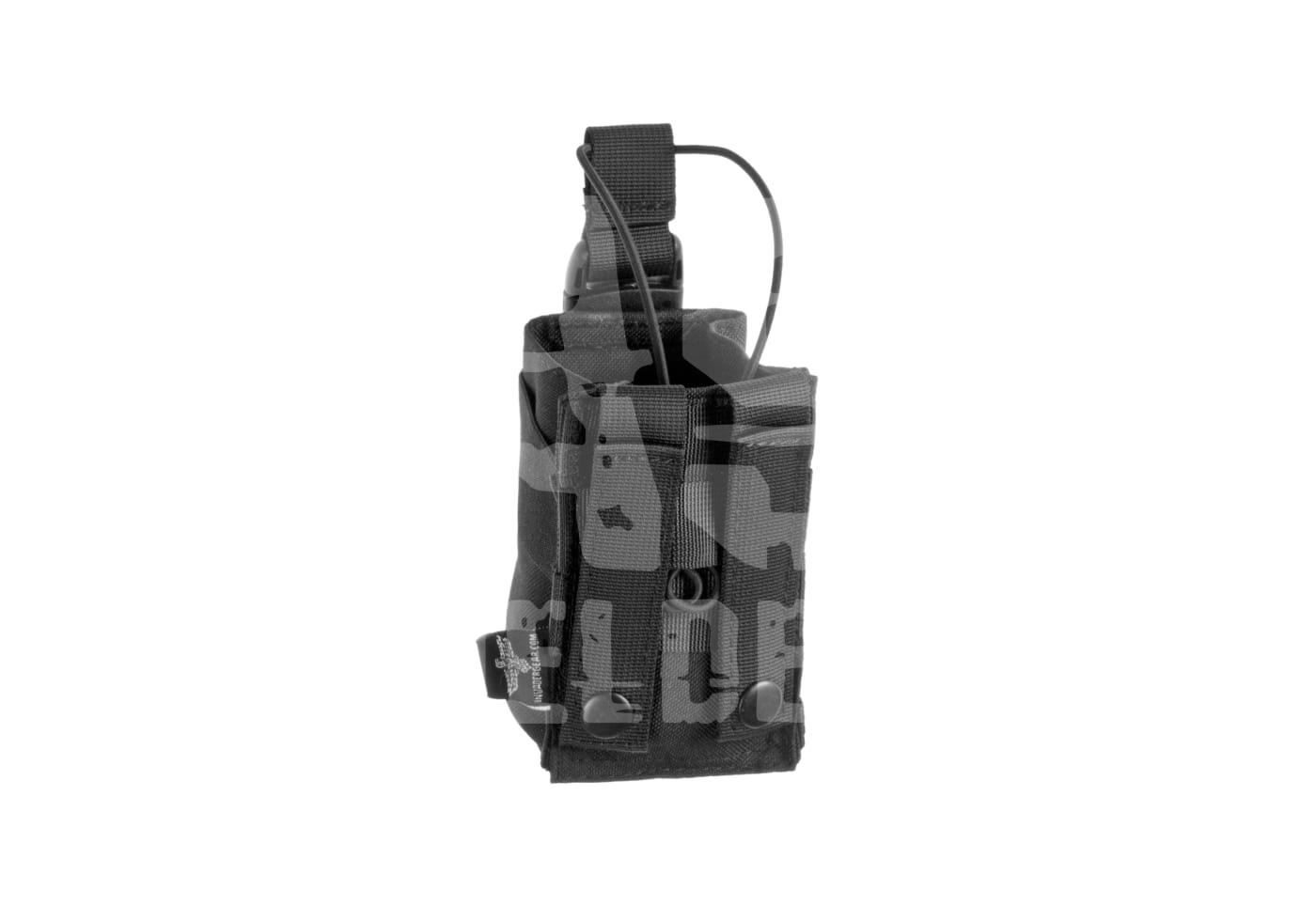 Taktische Magazintasche in Schwarz-Camouflage für Airsoft-Ausrüstung.