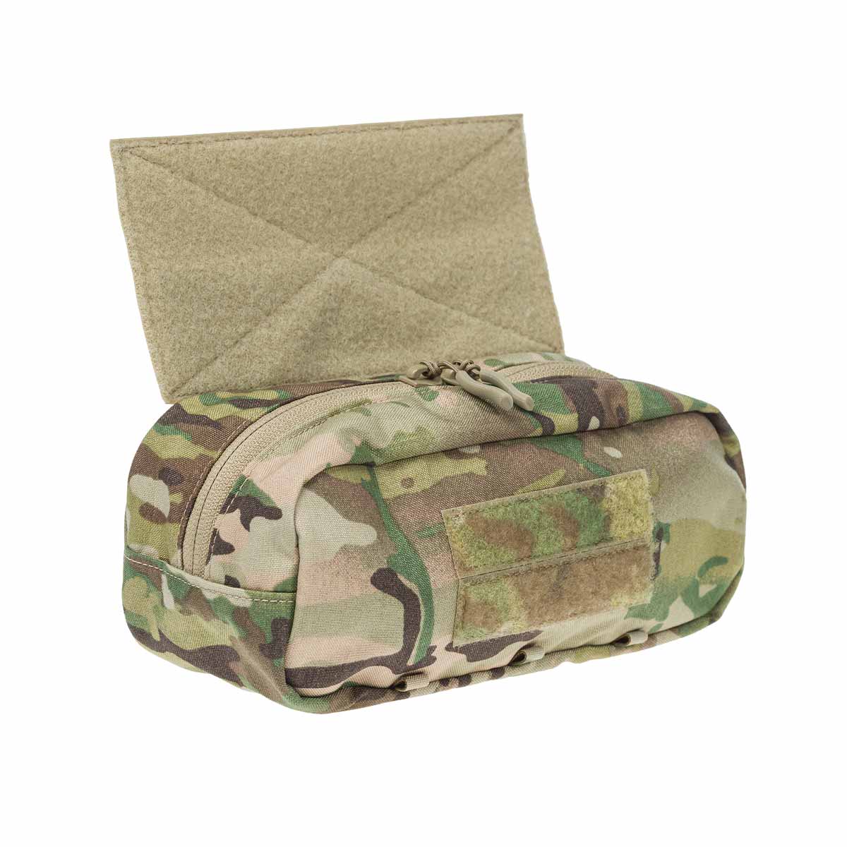 Taktische Multicam-Tasche mit Reißverschluss und Klettverschluss. Ideal für Airsoft-Ausrüstung.