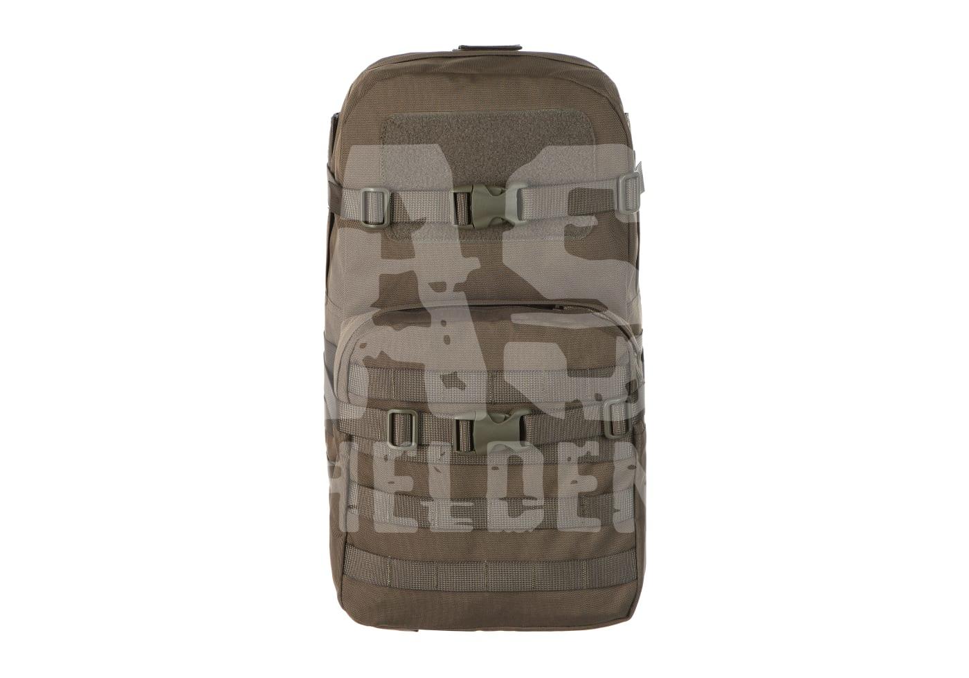 Cargo Pack Taktischer Rucksack in Coyote-Braun mit MOLLE-System und Schnallen für Airsoft-Ausrüstung.