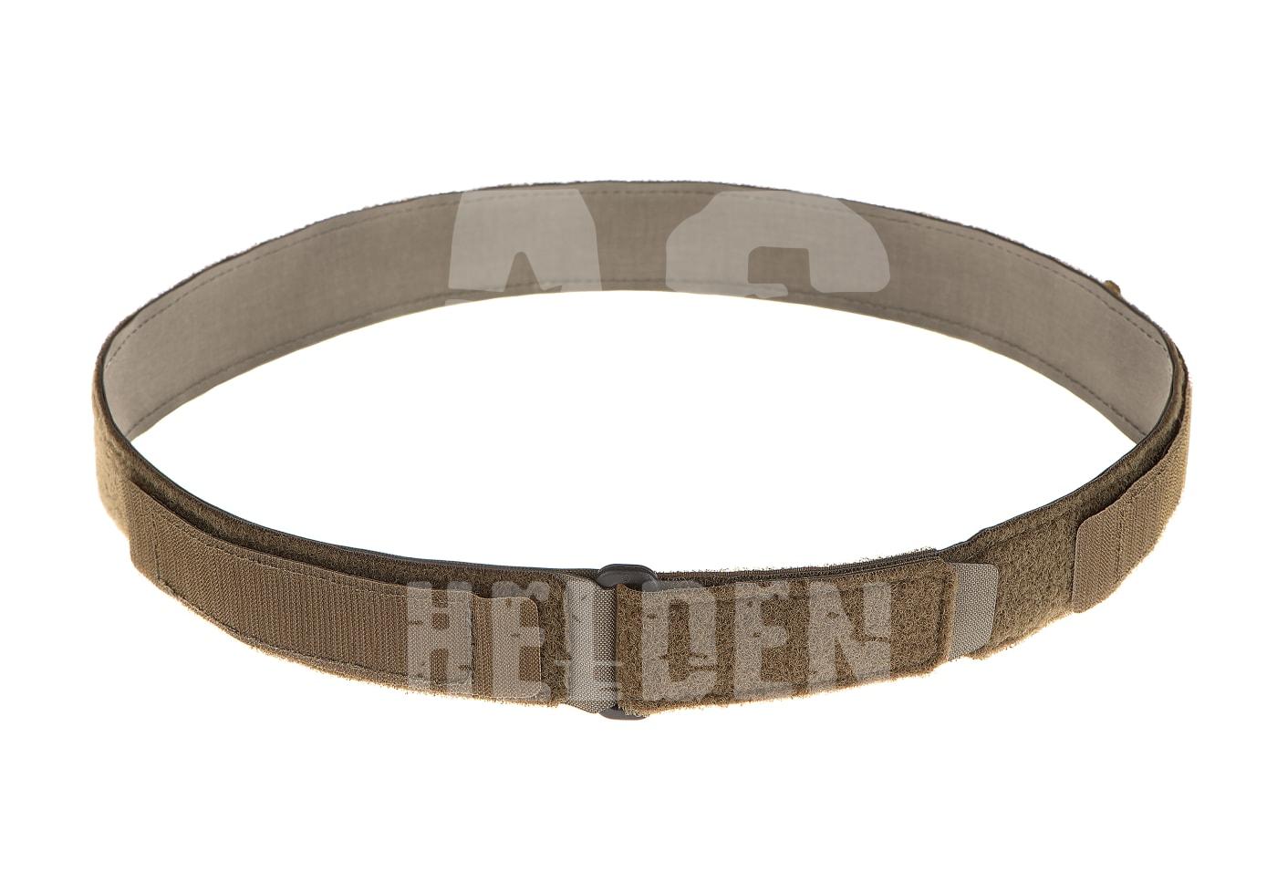 Taktischer brauner Airsoft-Gürtel mit Klettverschluss, robust und verstellbar.