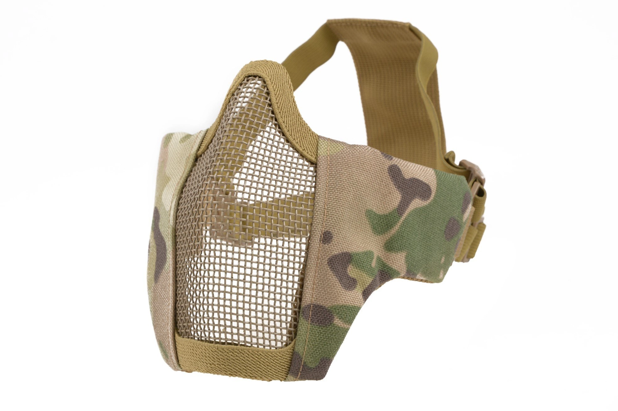 Tarn-Mesh-Maske für Airsoft-Gesichtsschutz, verstellbarer Gurt.